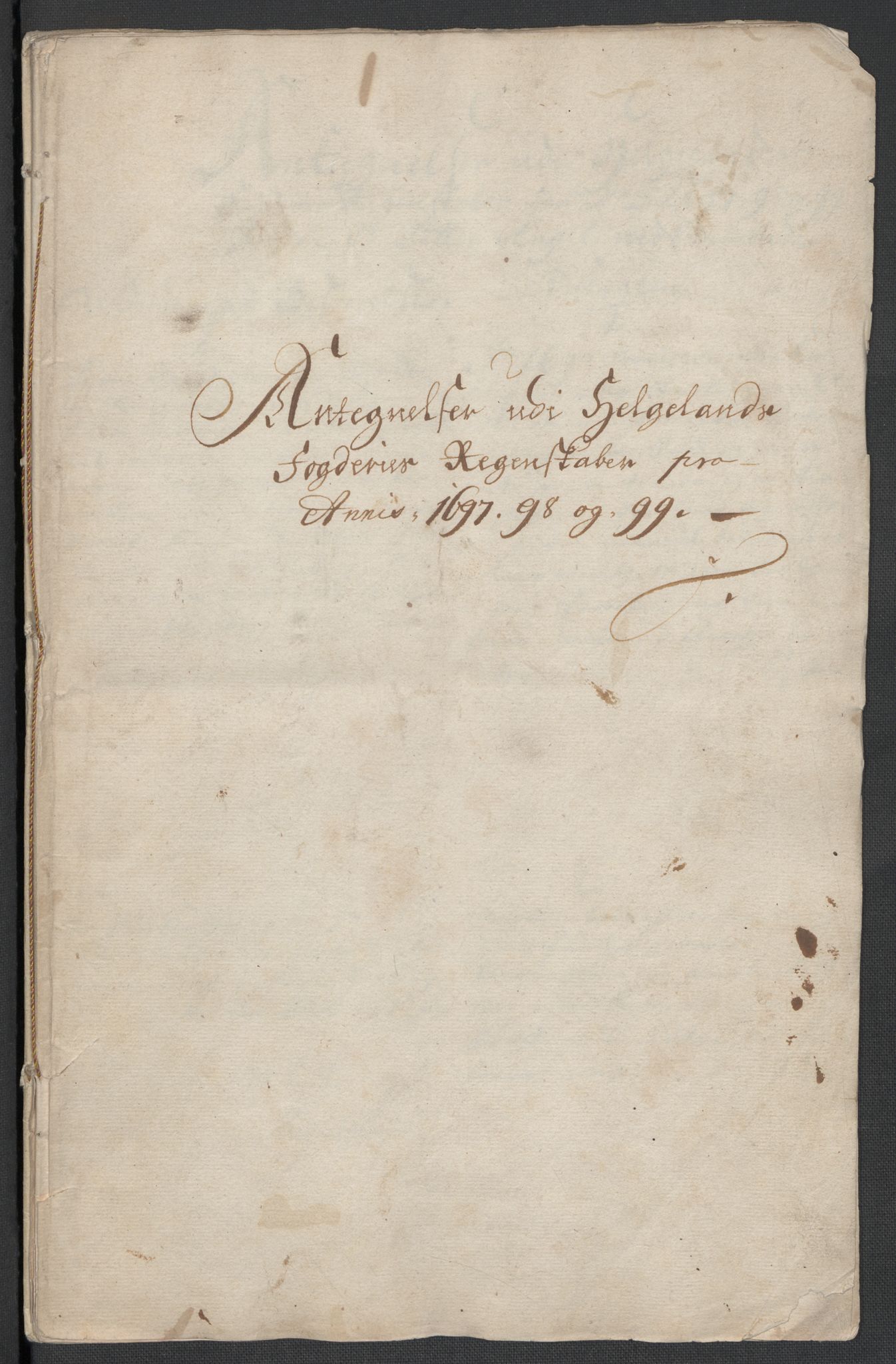 Rentekammeret inntil 1814, Reviderte regnskaper, Fogderegnskap, RA/EA-4092/R65/L4507: Fogderegnskap Helgeland, 1699-1701, s. 131
