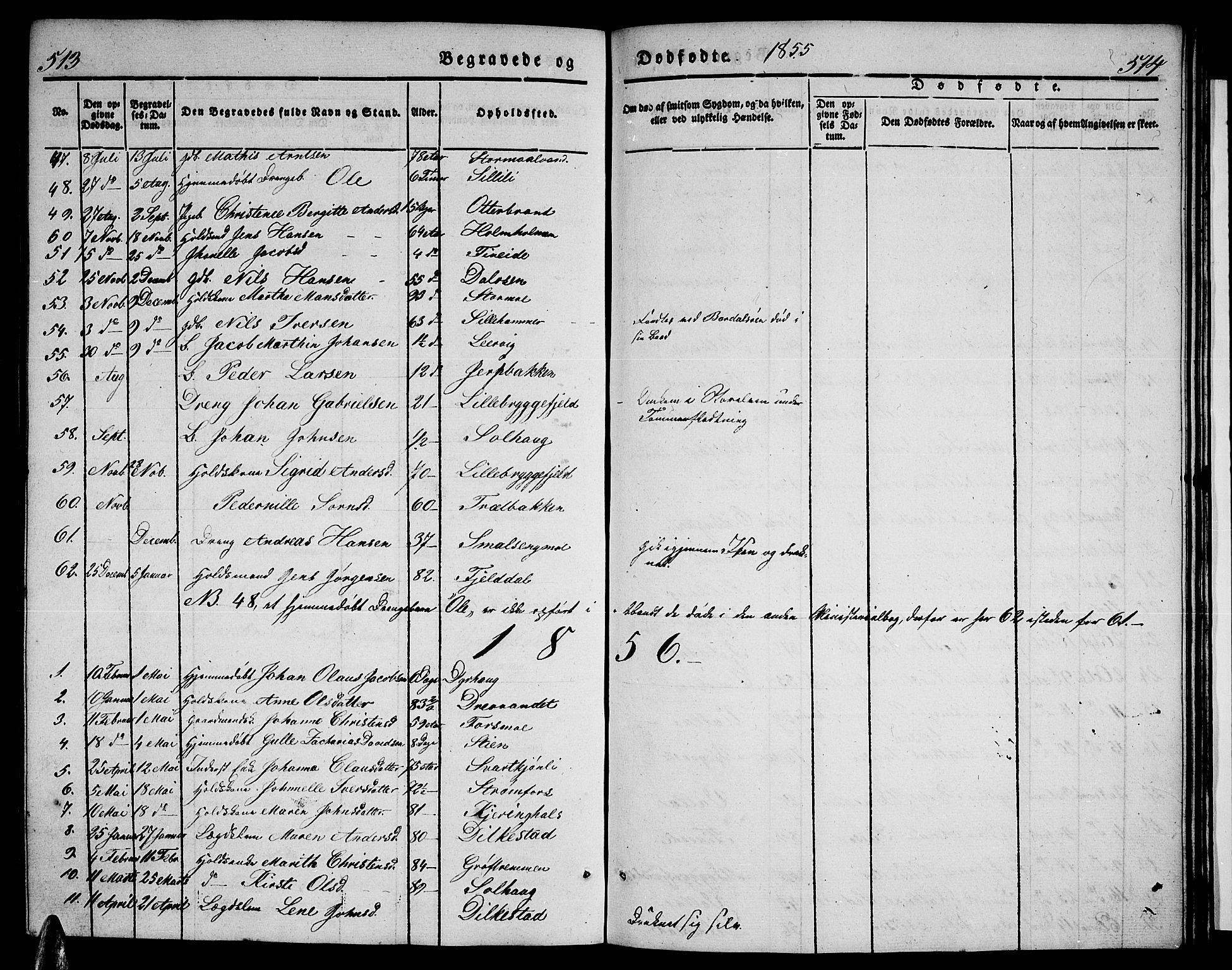 Ministerialprotokoller, klokkerbøker og fødselsregistre - Nordland, AV/SAT-A-1459/825/L0364: Klokkerbok nr. 825C01, 1841-1863, s. 513-514