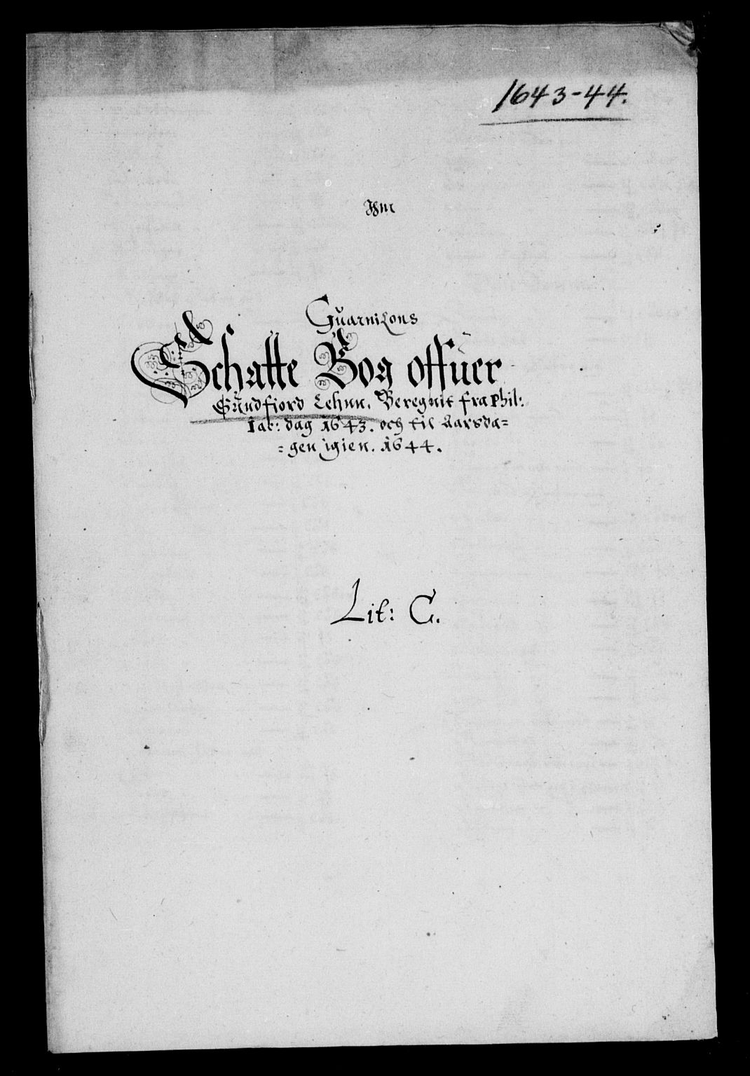 Rentekammeret inntil 1814, Reviderte regnskaper, Lensregnskaper, AV/RA-EA-5023/R/Rb/Rbt/L0097: Bergenhus len, 1643-1644