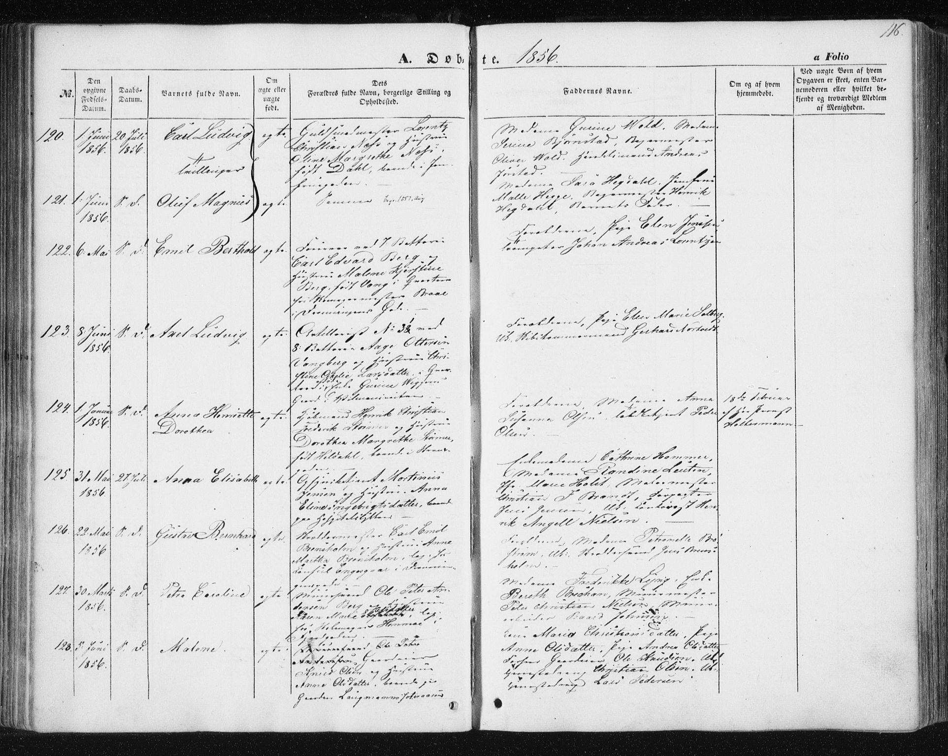 Ministerialprotokoller, klokkerbøker og fødselsregistre - Sør-Trøndelag, SAT/A-1456/602/L0112: Ministerialbok nr. 602A10, 1848-1859, s. 116
