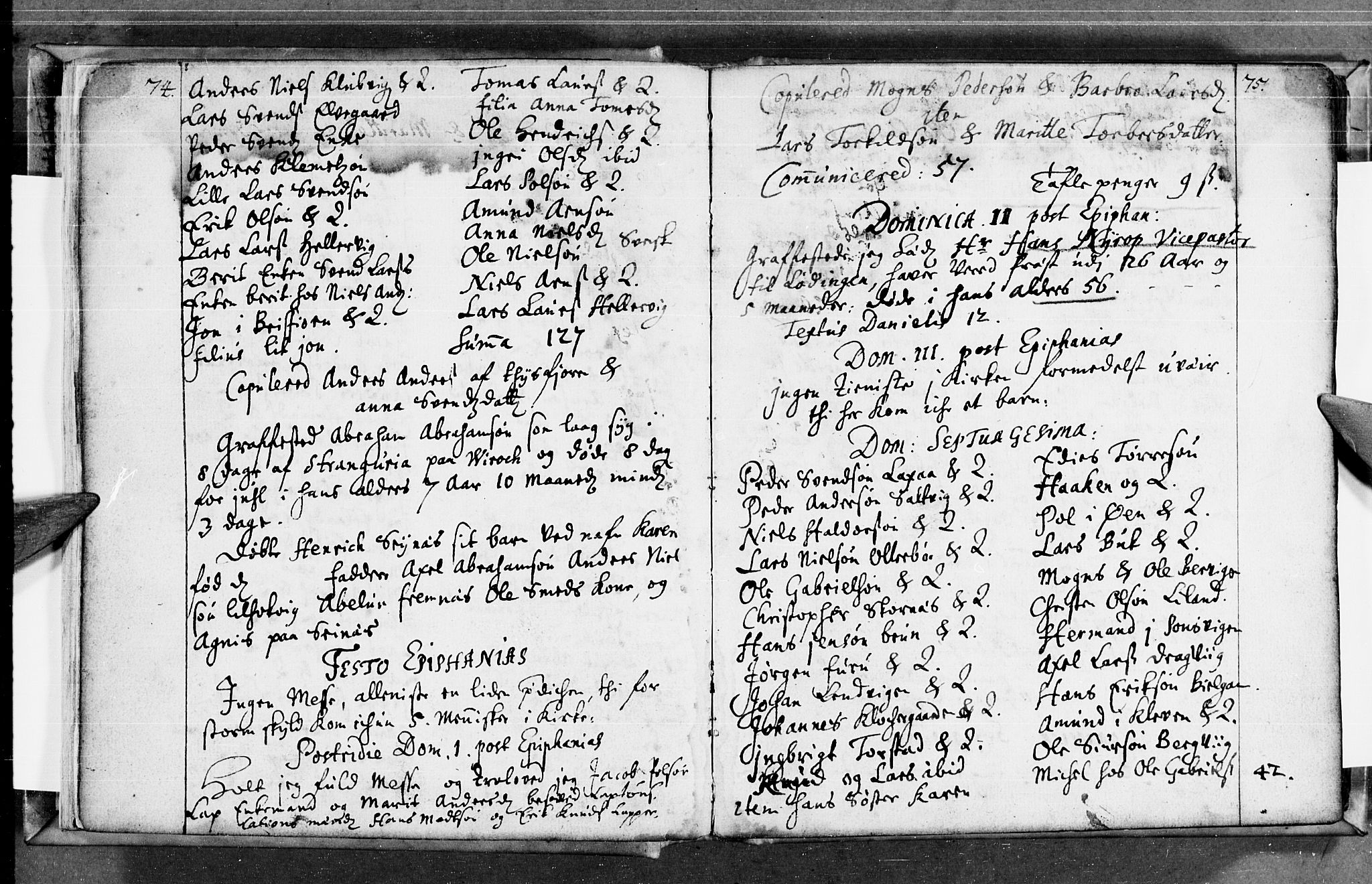 Ministerialprotokoller, klokkerbøker og fødselsregistre - Nordland, AV/SAT-A-1459/863/L0889: Ministerialbok nr. 863A01, 1699-1711, s. 74-75