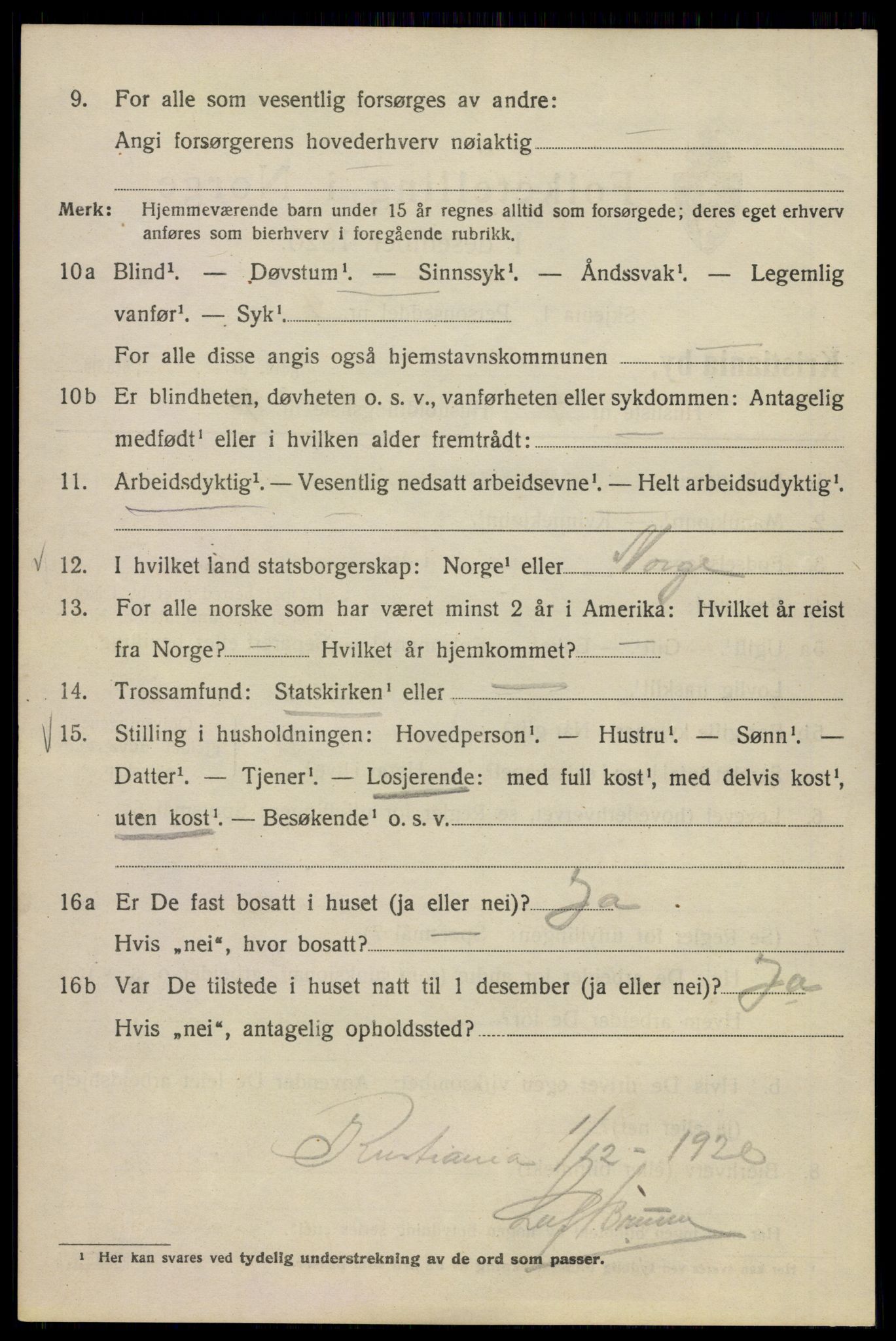 SAO, Folketelling 1920 for 0301 Kristiania kjøpstad, 1920, s. 286610