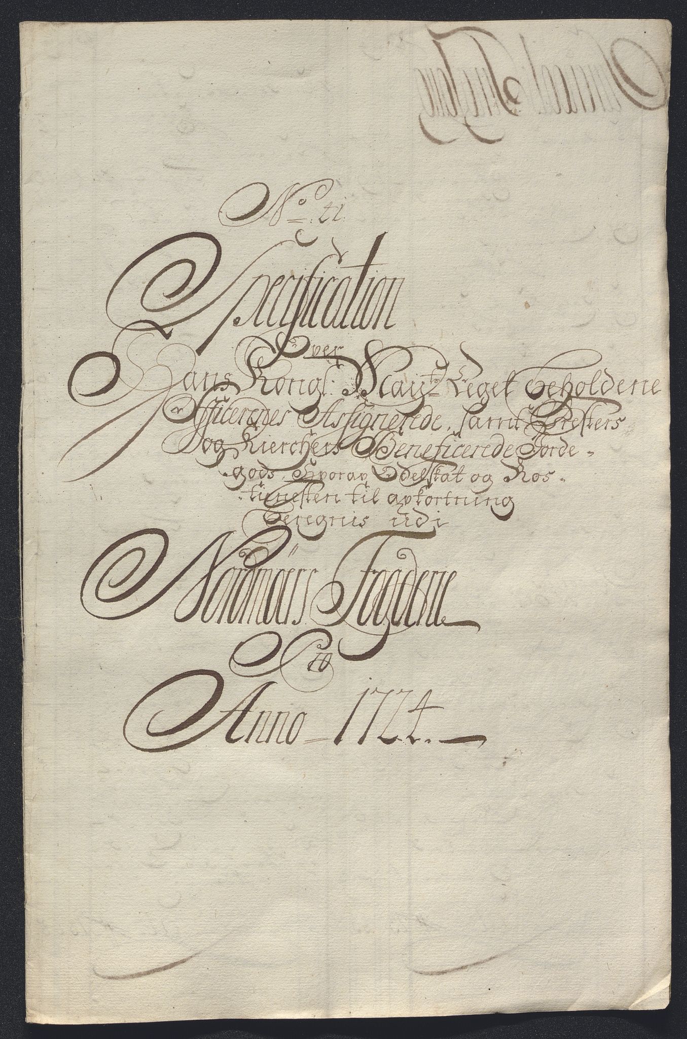 Rentekammeret inntil 1814, Reviderte regnskaper, Fogderegnskap, RA/EA-4092/R56/L3757: Fogderegnskap Nordmøre, 1724, s. 261