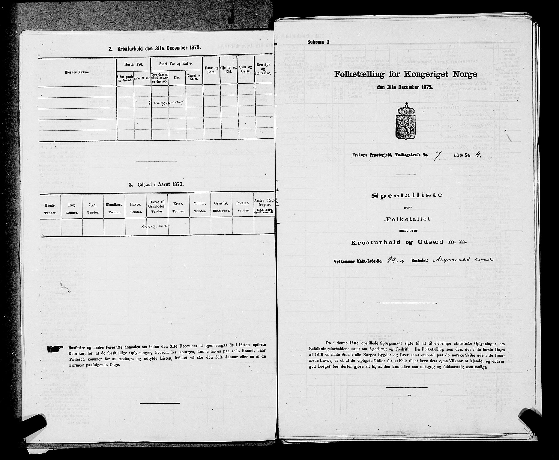 RA, Folketelling 1875 for 0224P Aurskog prestegjeld, 1875, s. 691