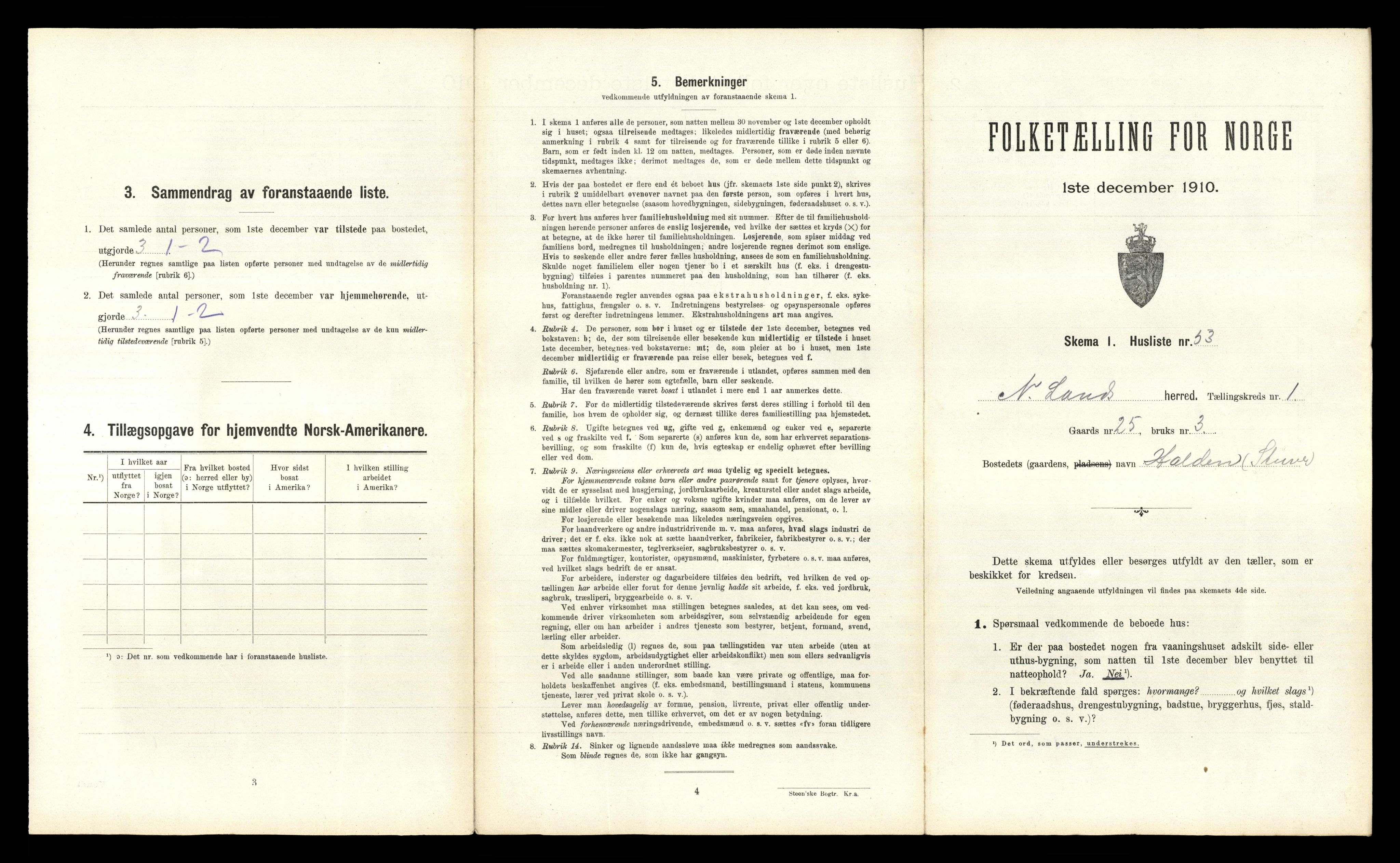 RA, Folketelling 1910 for 0538 Nordre Land herred, 1910, s. 163