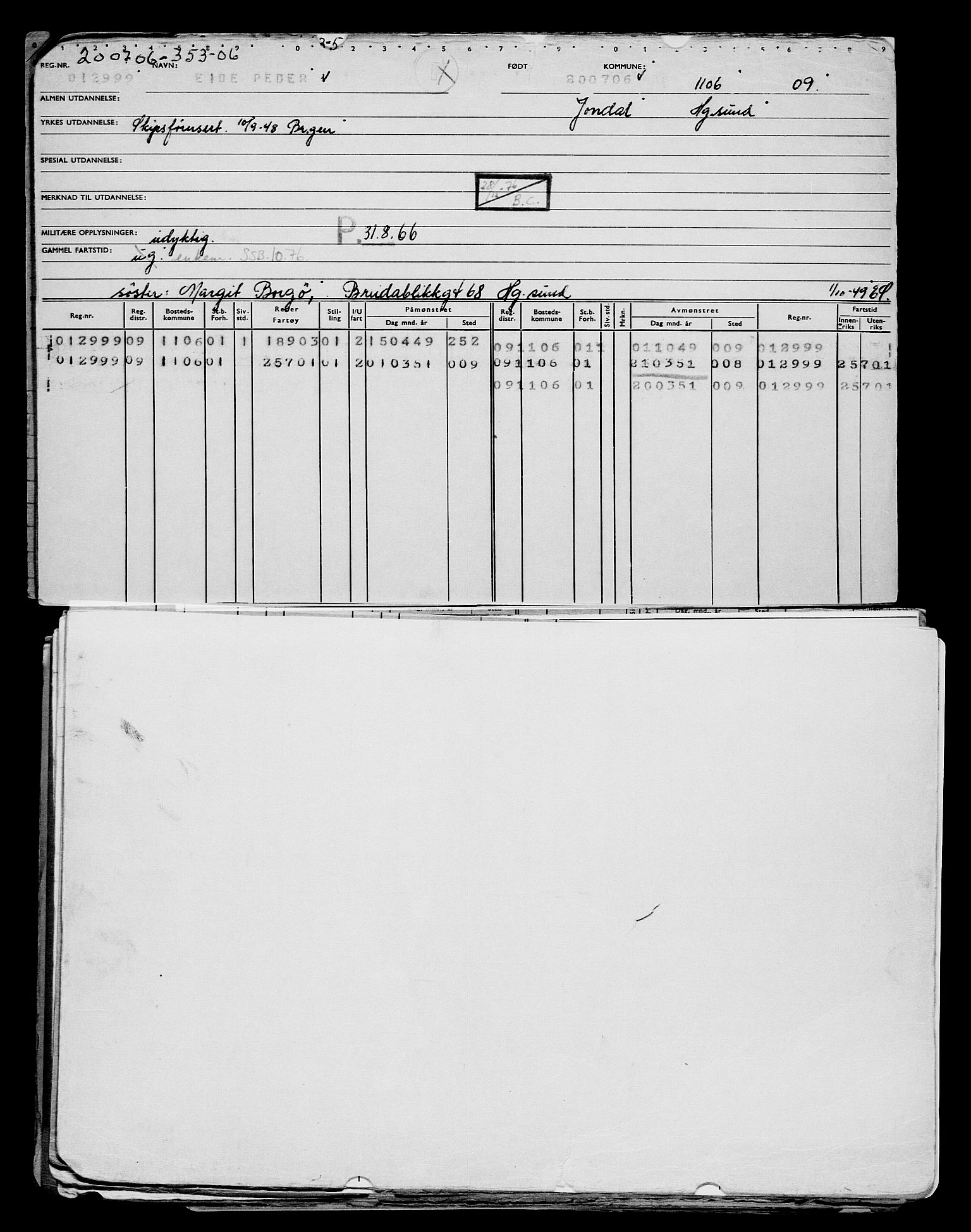 Direktoratet for sjømenn, RA/S-3545/G/Gb/L0066: Hovedkort, 1906, s. 228