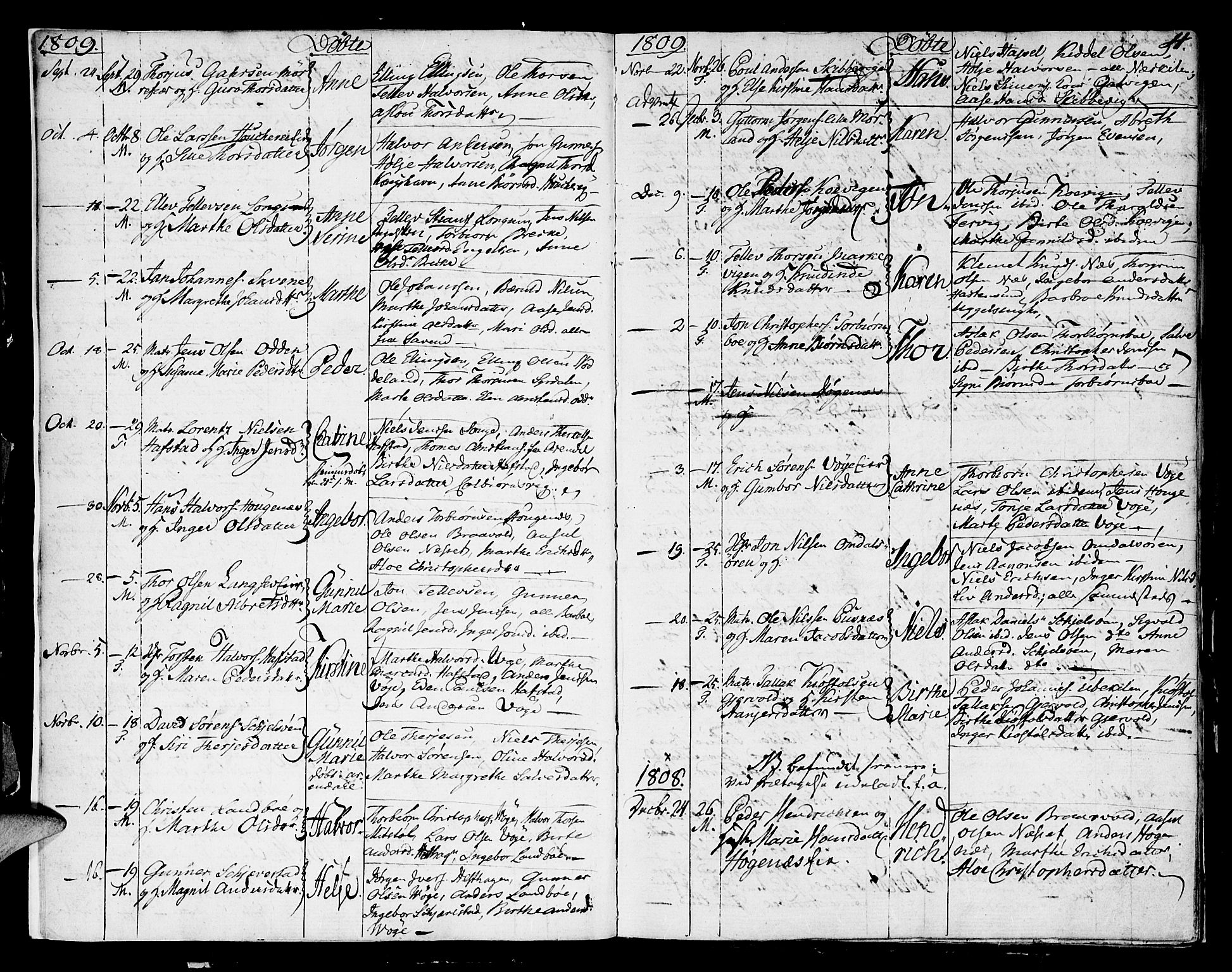 Austre Moland sokneprestkontor, SAK/1111-0001/F/Fa/Faa/L0003: Ministerialbok nr. A 3, 1808-1815, s. 4