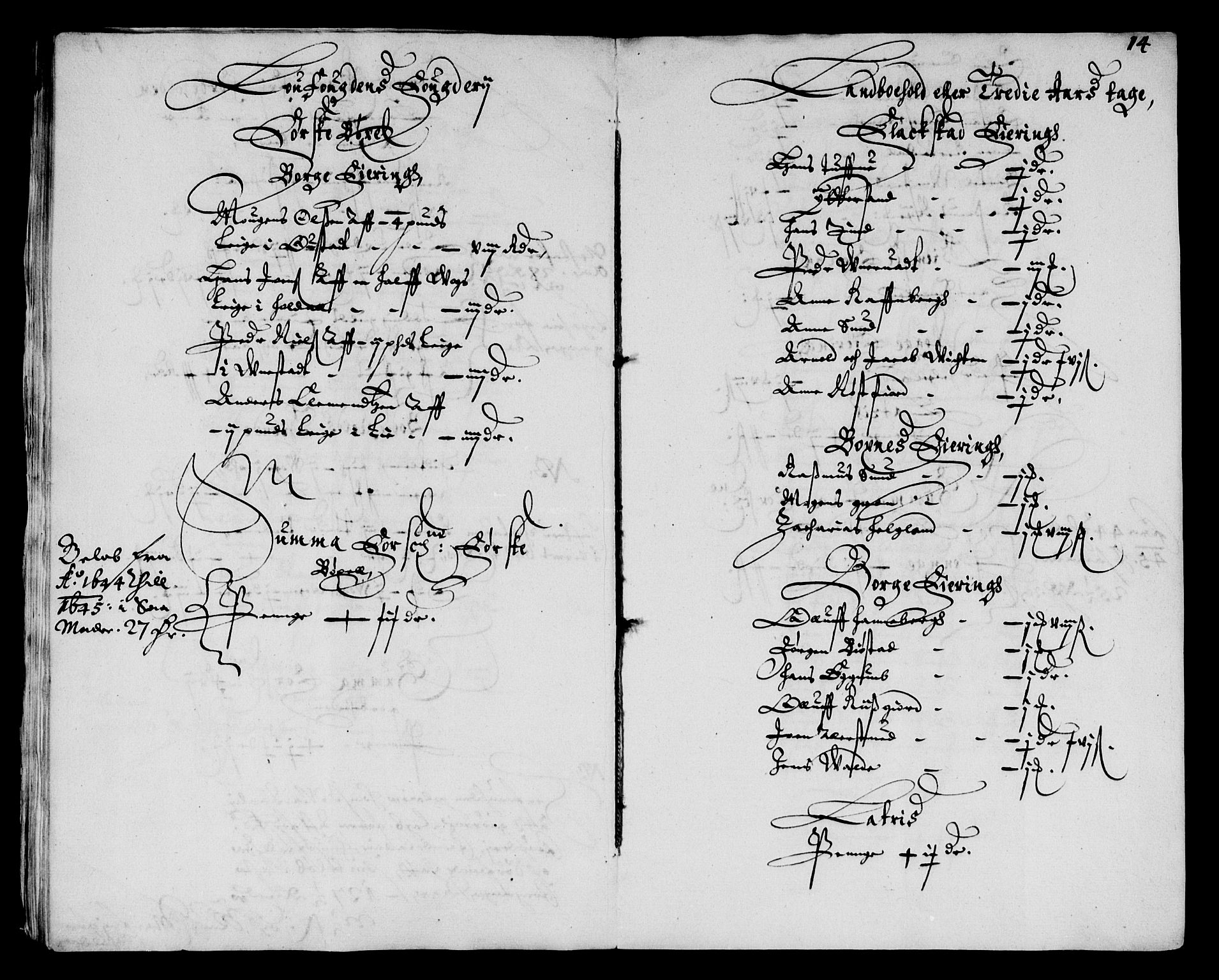 Rentekammeret inntil 1814, Reviderte regnskaper, Lensregnskaper, AV/RA-EA-5023/R/Rb/Rbz/L0033: Nordlandenes len, 1638-1647