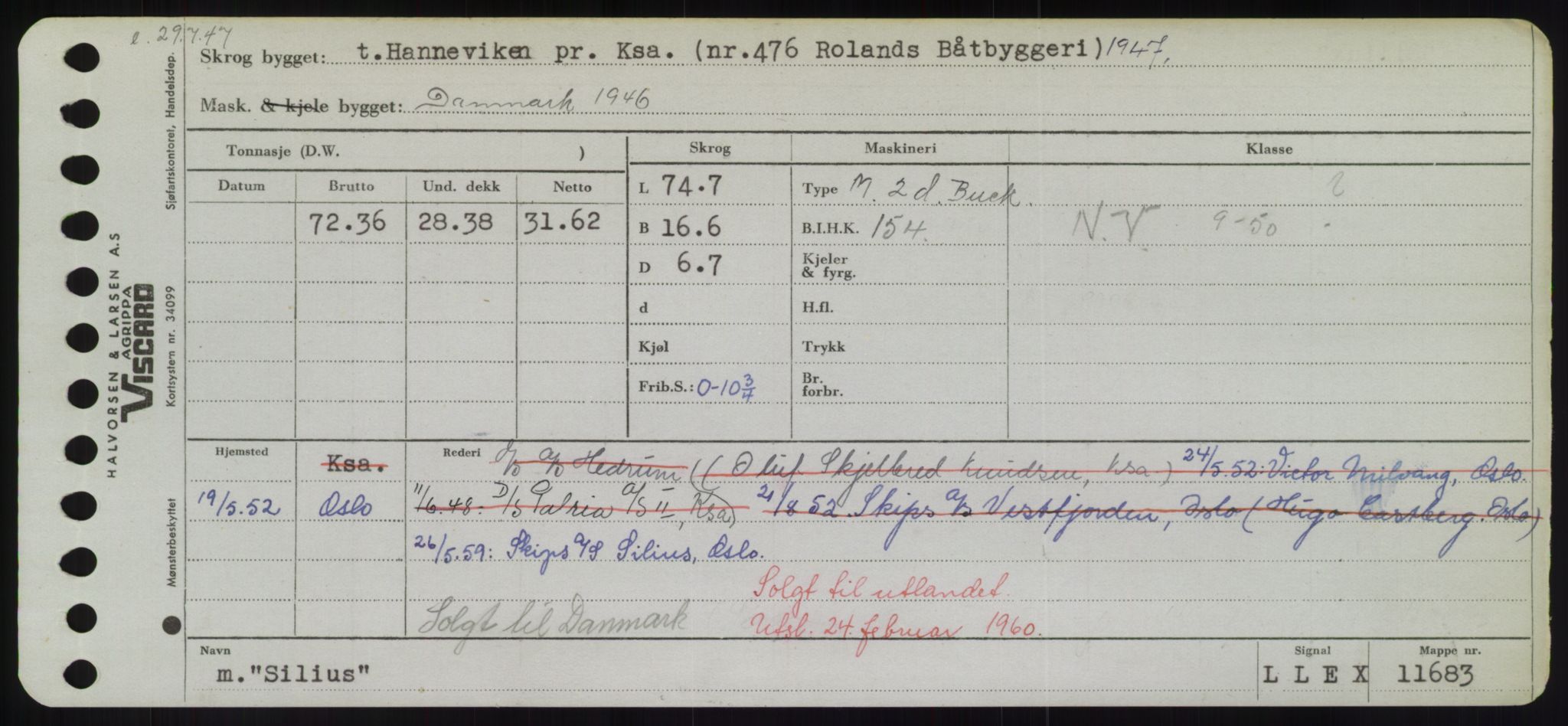 Sjøfartsdirektoratet med forløpere, Skipsmålingen, RA/S-1627/H/Hd/L0033: Fartøy, Sevi-Sjø, s. 139