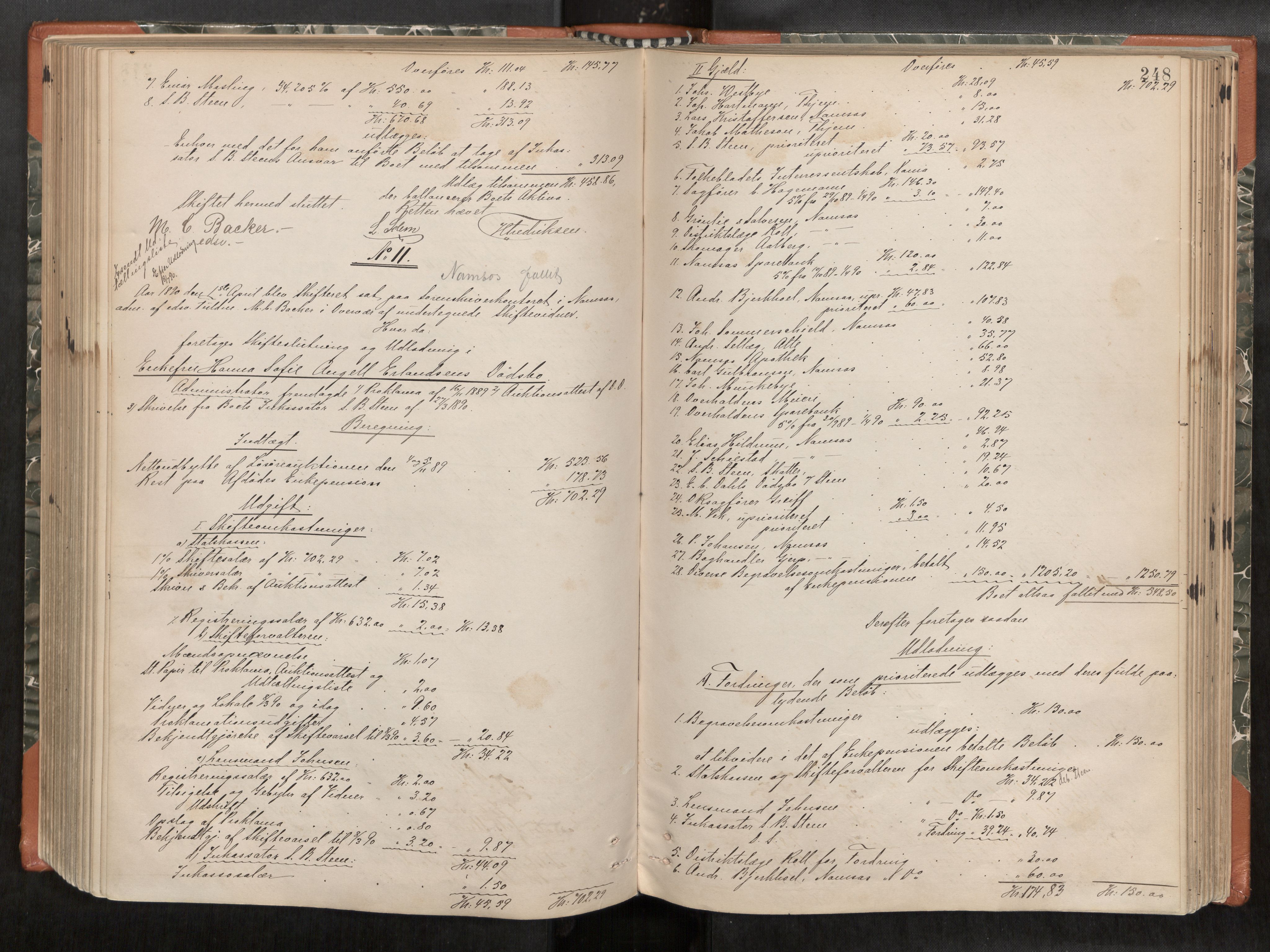 Namdal sorenskriveri, AV/SAT-A-4133/1/3/3A/L0045: Skifteprotokoll nr. 7, 1884-1894, s. 248