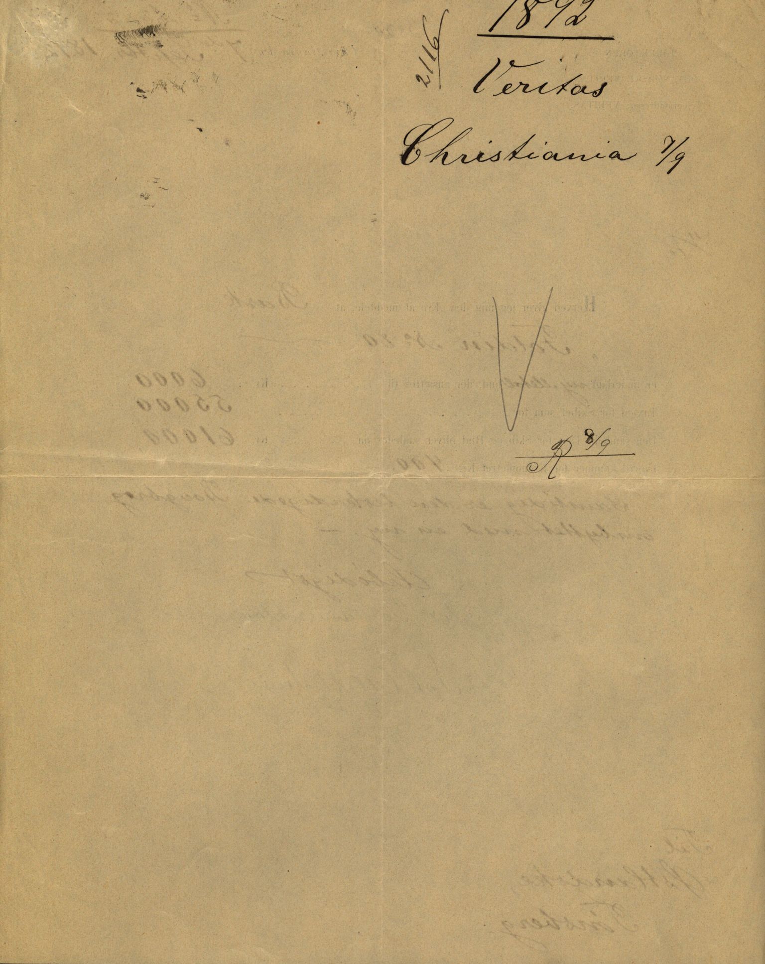 Pa 63 - Østlandske skibsassuranceforening, VEMU/A-1079/G/Ga/L0029/0007: Havaridokumenter / Diamant, Foldin, Aise, Florida, Flora, 1892, s. 91