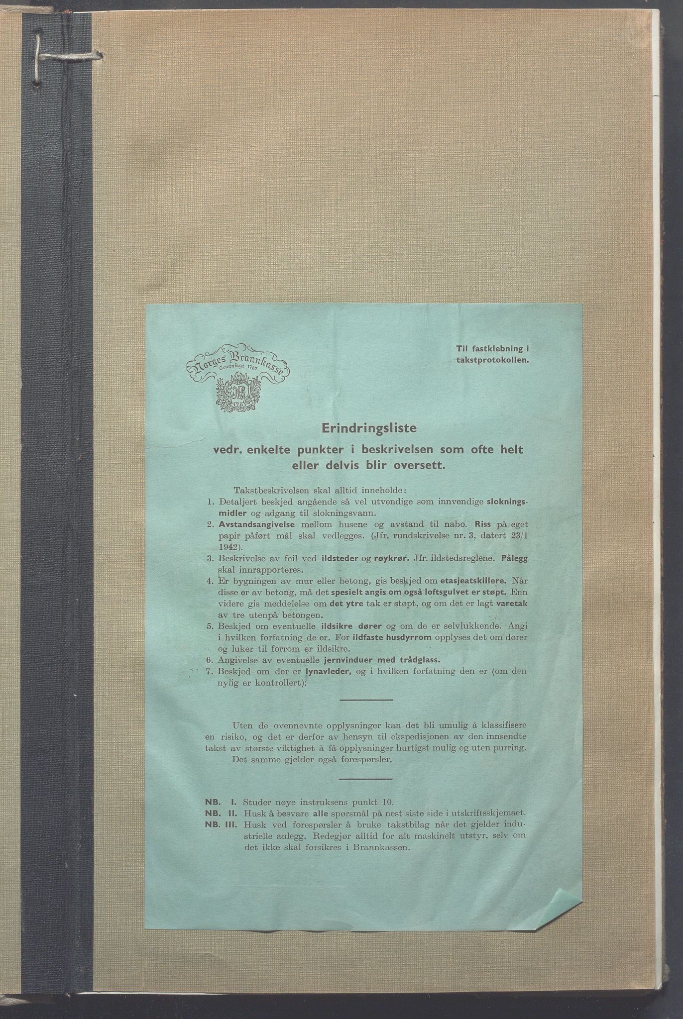 Lensmennene i Aker, OBA/A-10133/F/Fc/L0036: Branntakstprotokoll, 1944-1946