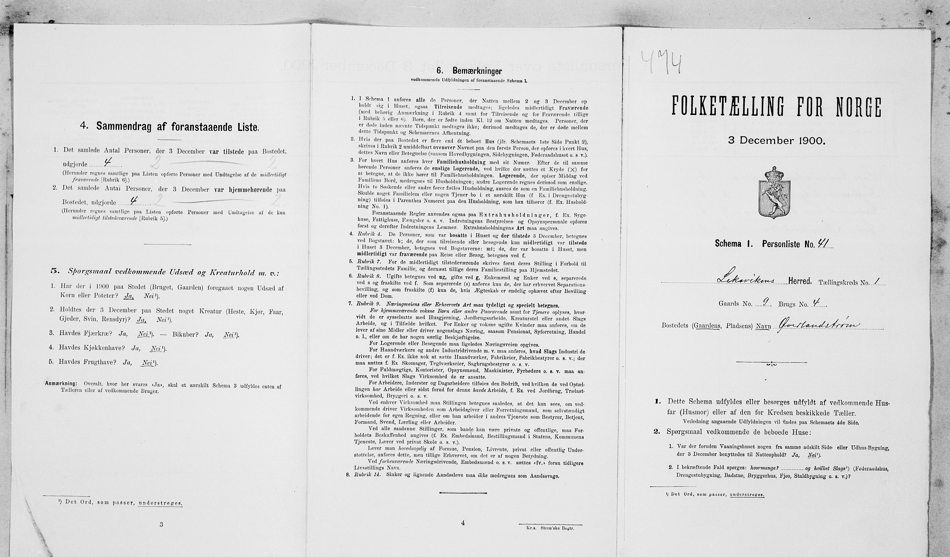 SAT, Folketelling 1900 for 1718 Leksvik herred, 1900, s. 148