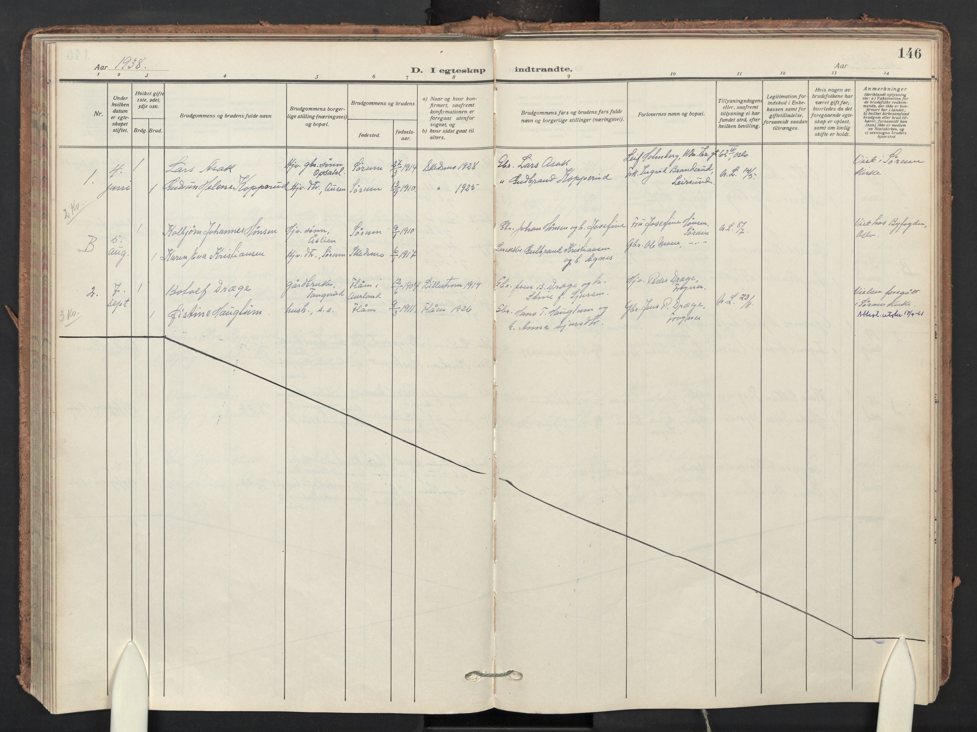 Sørum prestekontor Kirkebøker, AV/SAO-A-10303/F/Fb/L0002: Ministerialbok nr. II 2, 1915-1954, s. 146