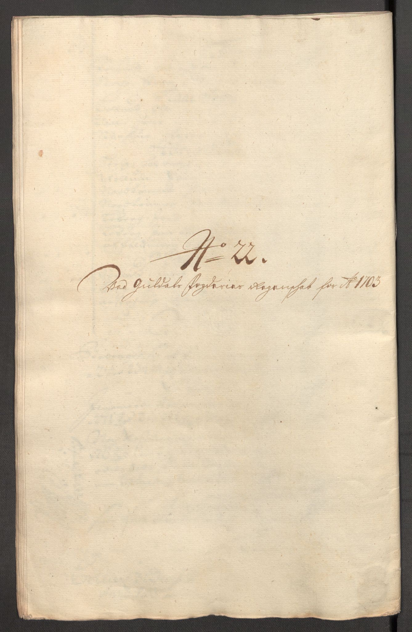 Rentekammeret inntil 1814, Reviderte regnskaper, Fogderegnskap, AV/RA-EA-4092/R60/L3953: Fogderegnskap Orkdal og Gauldal, 1703, s. 404