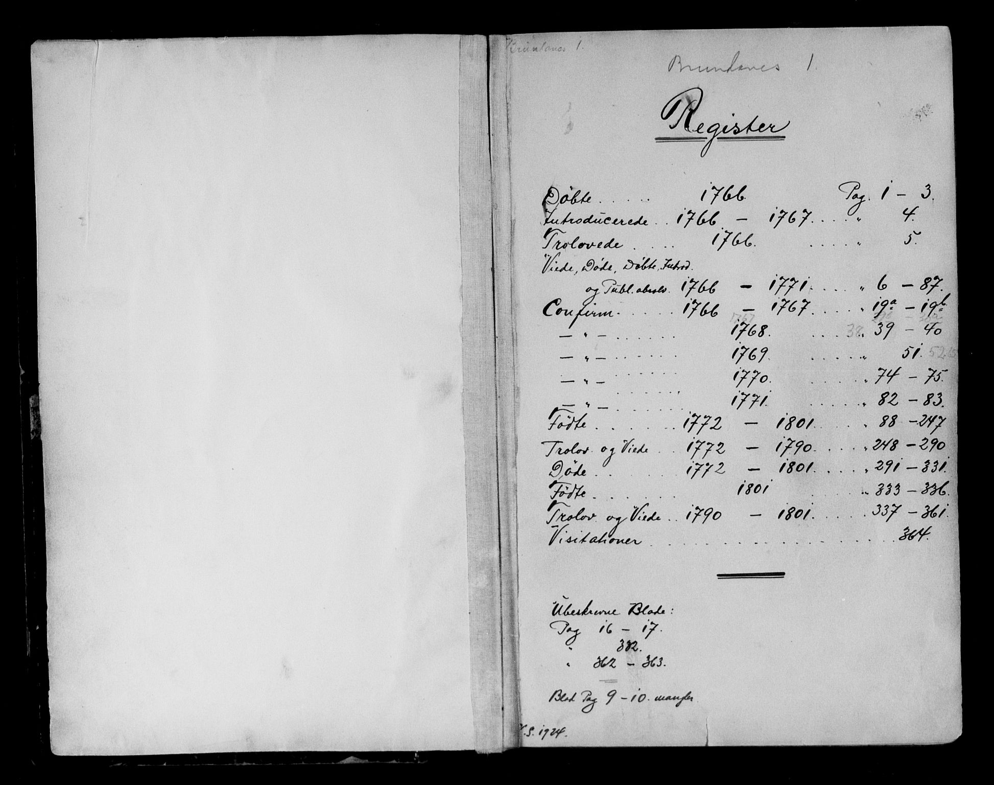 Brunlanes kirkebøker, SAKO/A-342/F/Fa/L0001: Ministerialbok nr. I 1, 1766-1801