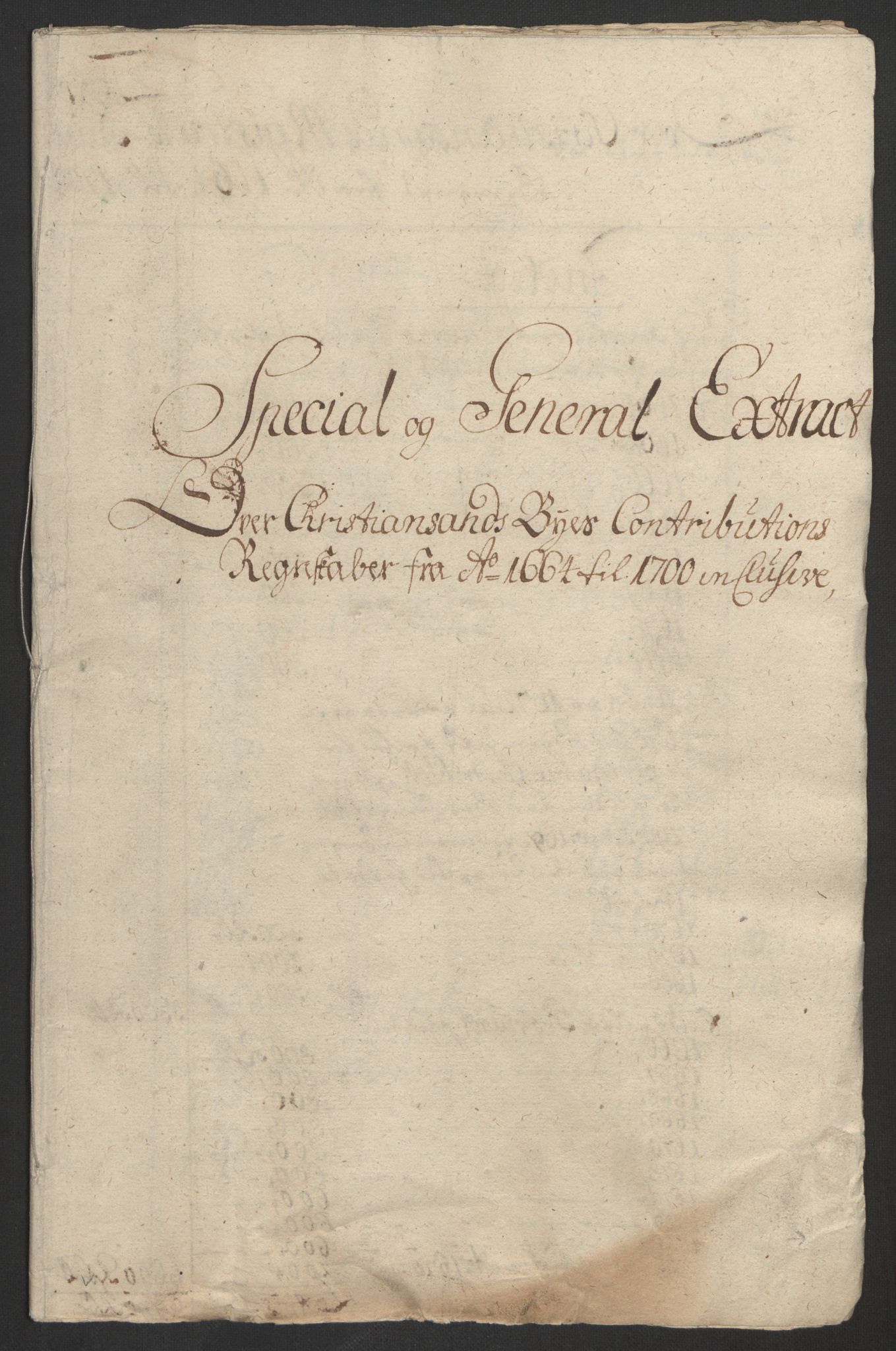 Rentekammeret inntil 1814, Reviderte regnskaper, Byregnskaper, RA/EA-4066/R/Rm/L0258: [M1] Kontribusjonsregnskap, 1664-1700, s. 113