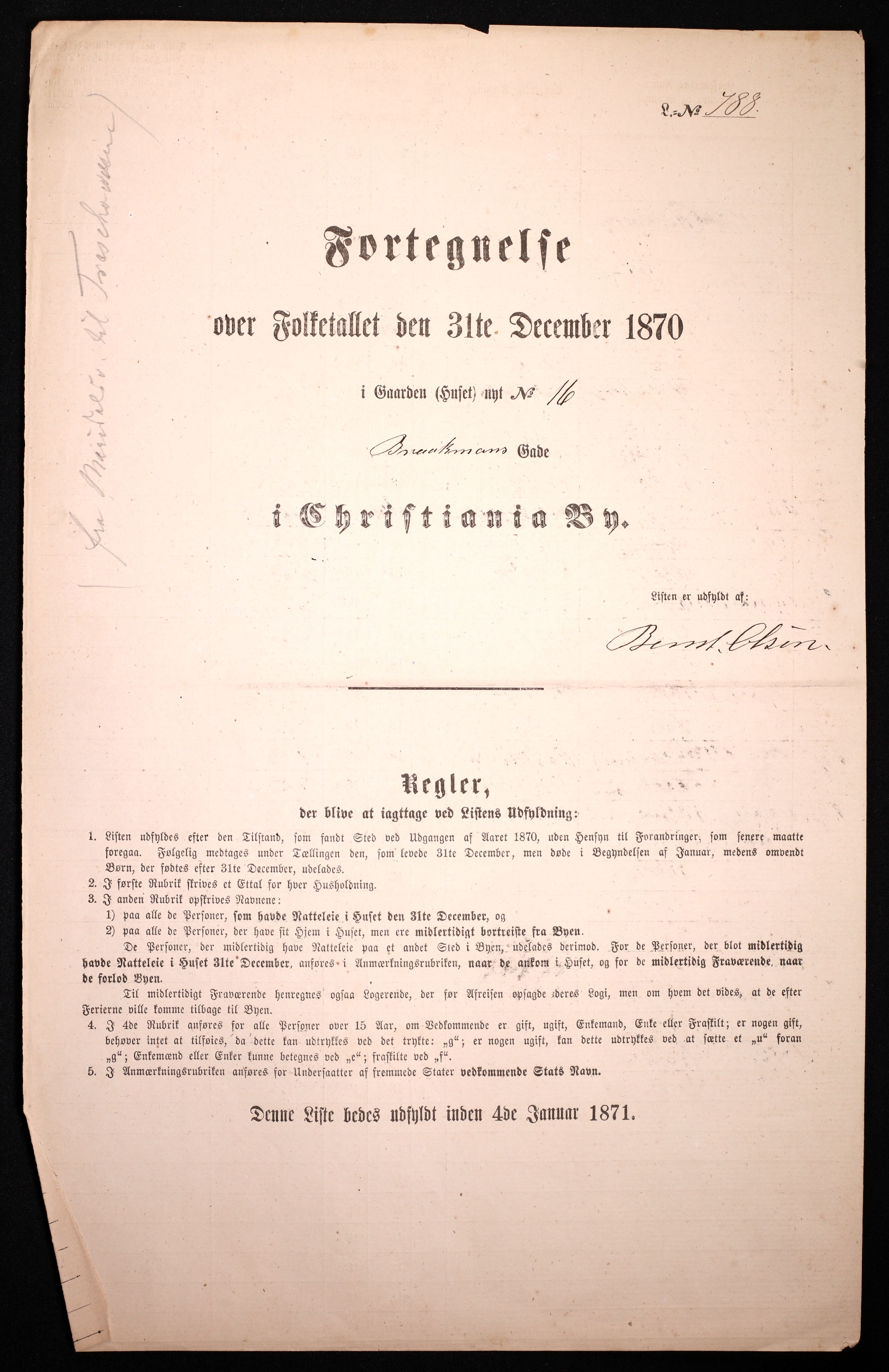 RA, Folketelling 1870 for 0301 Kristiania kjøpstad, 1870, s. 452