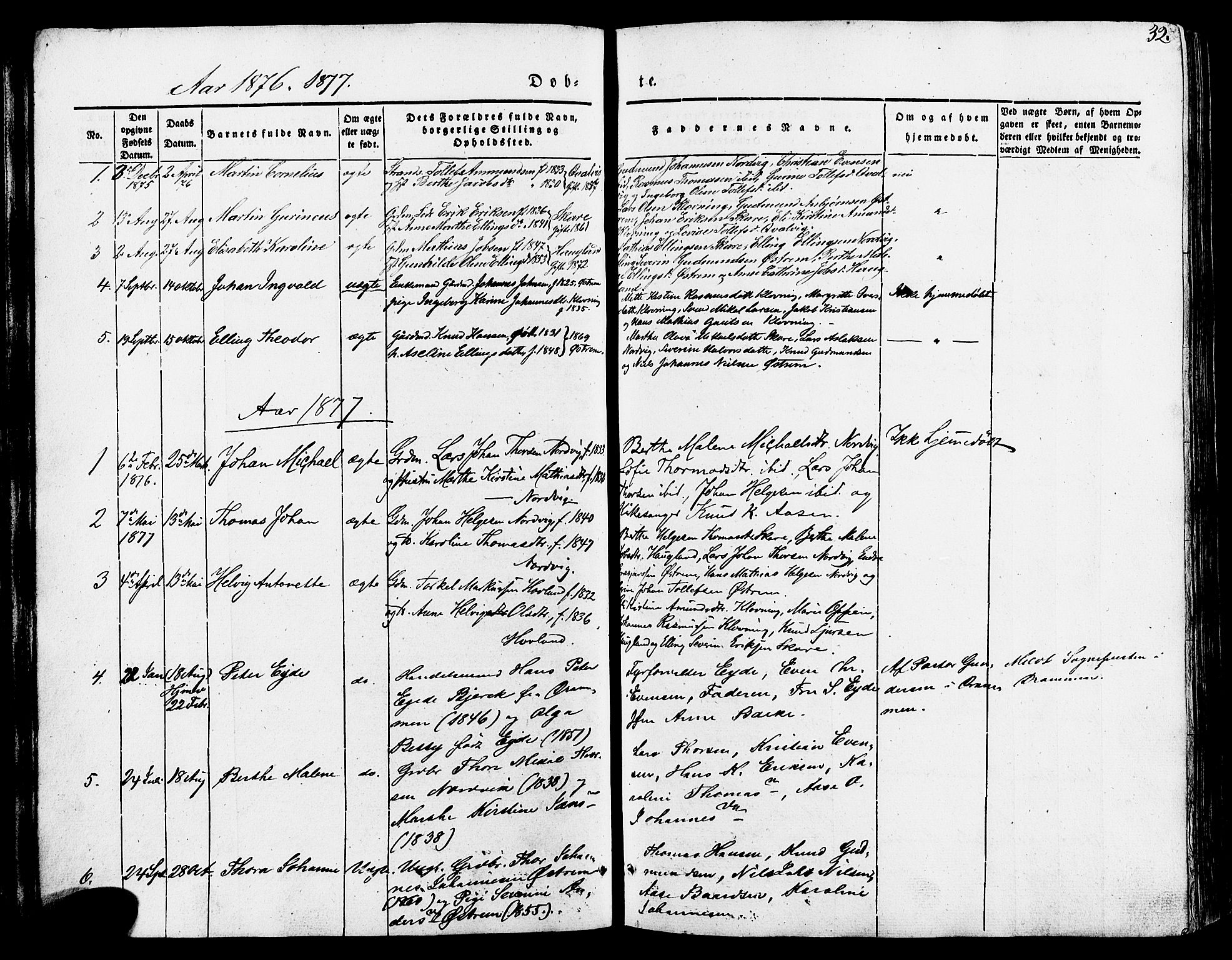 Torvastad sokneprestkontor, SAST/A -101857/H/Ha/Haa/L0007: Ministerialbok nr. A 7, 1838-1882, s. 32