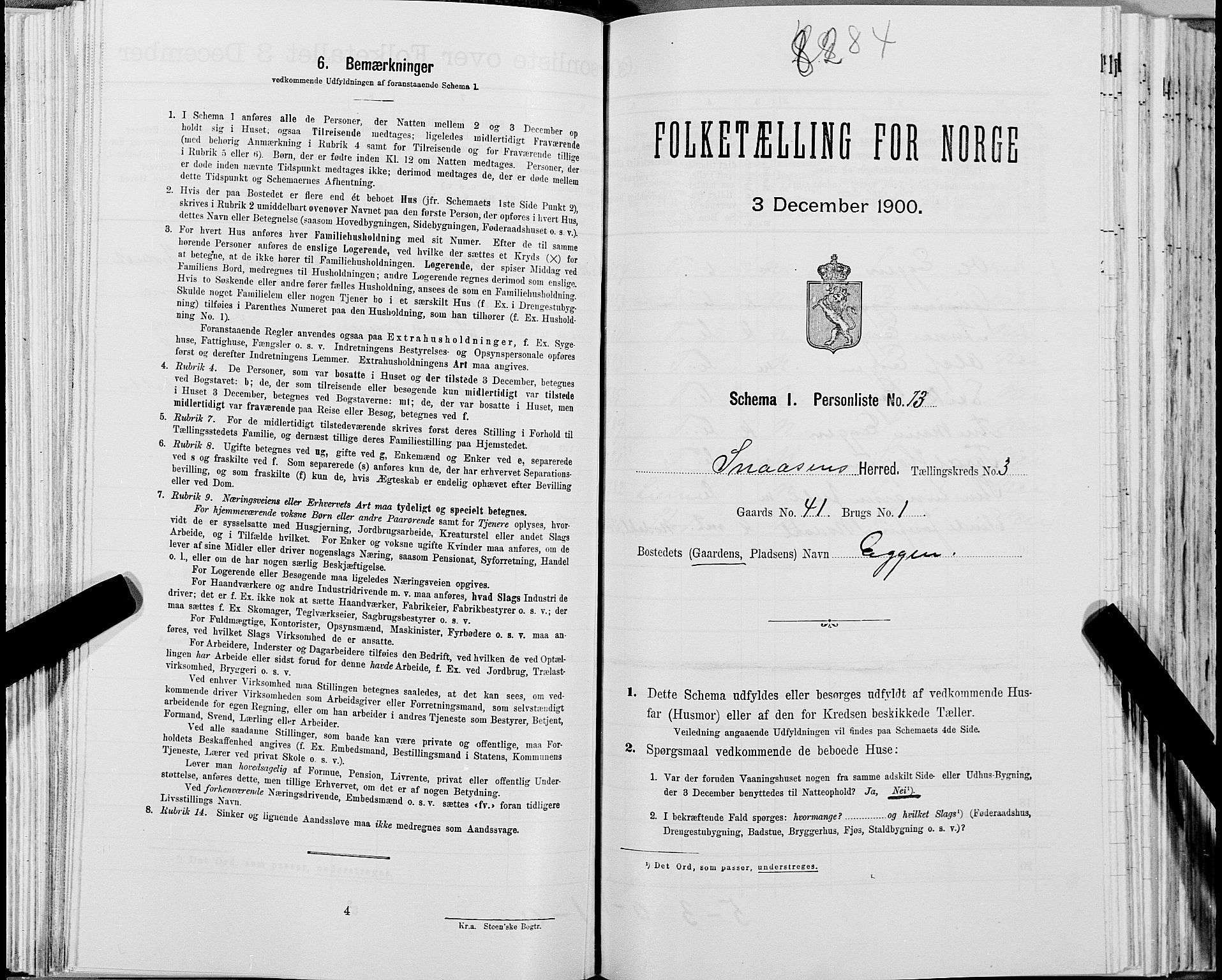 SAT, Folketelling 1900 for 1736 Snåsa herred, 1900, s. 783