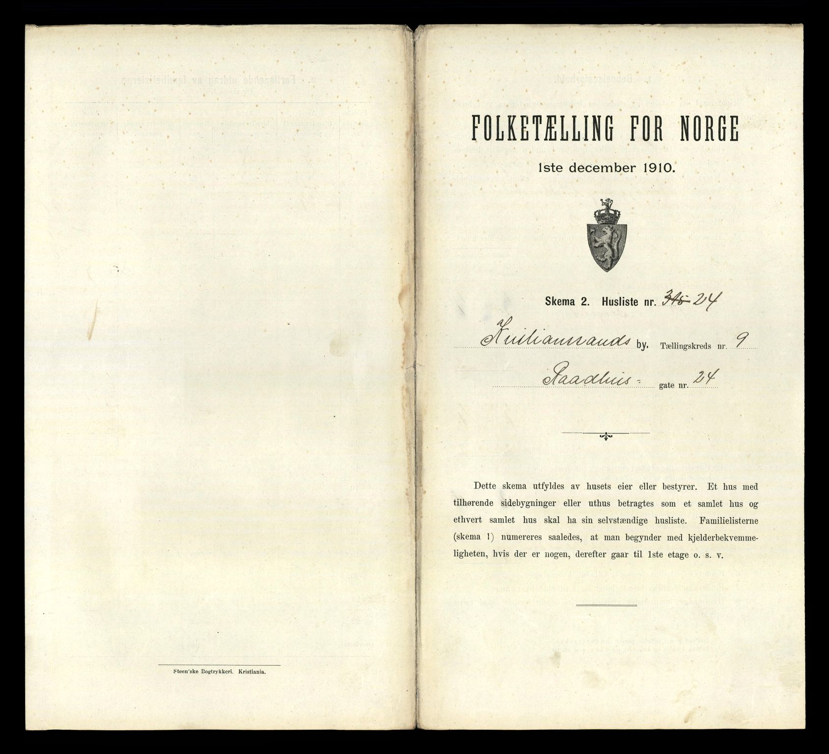 RA, Folketelling 1910 for 1001 Kristiansand kjøpstad, 1910, s. 2166