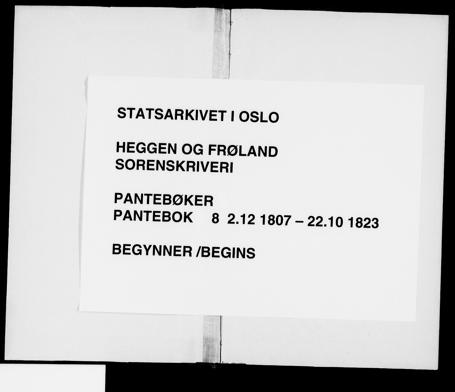 Heggen og Frøland sorenskriveri I, AV/SAO-A-11556/G/Gb/L0008: Pantebok nr. 8, 1807-1823