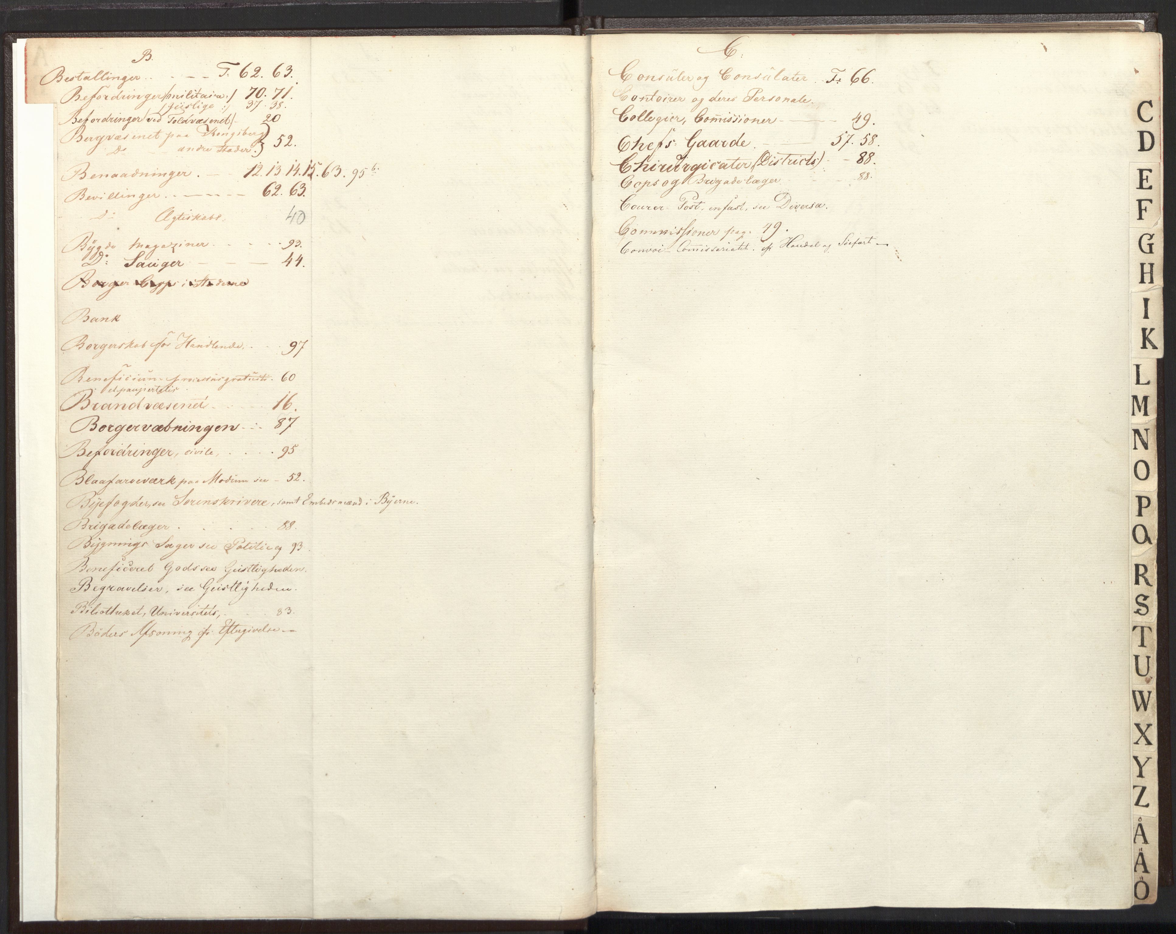 Statsrådsavdelingen i Stockholm, RA/S-1003/C/Ca/L0003: Det norske Statsraads Journal- og Hovedprotokollregister, 1823-1825