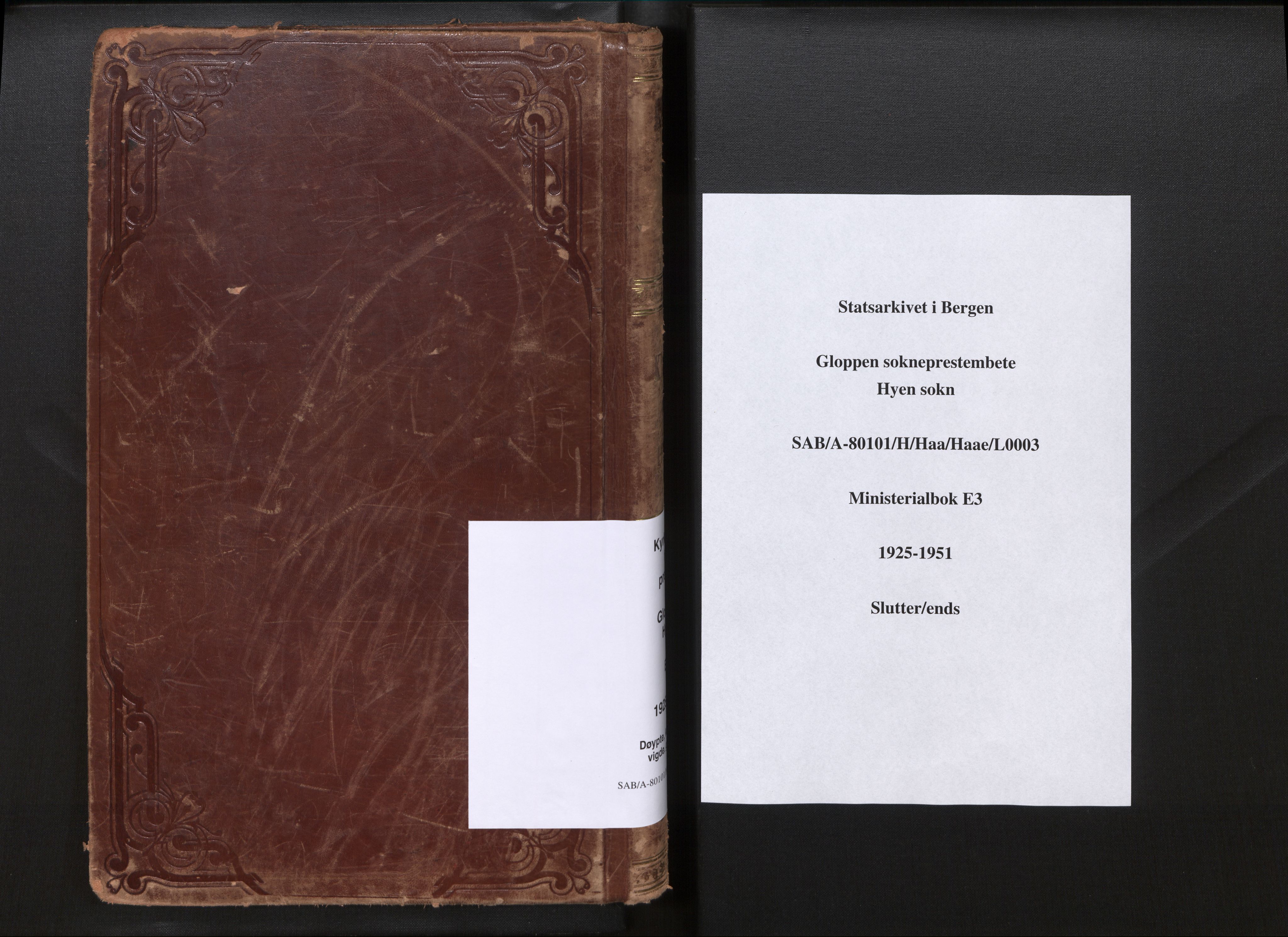 Gloppen sokneprestembete, SAB/A-80101/H/Haa/Haae/L0003: Ministerialbok nr. E 3, 1925-1951
