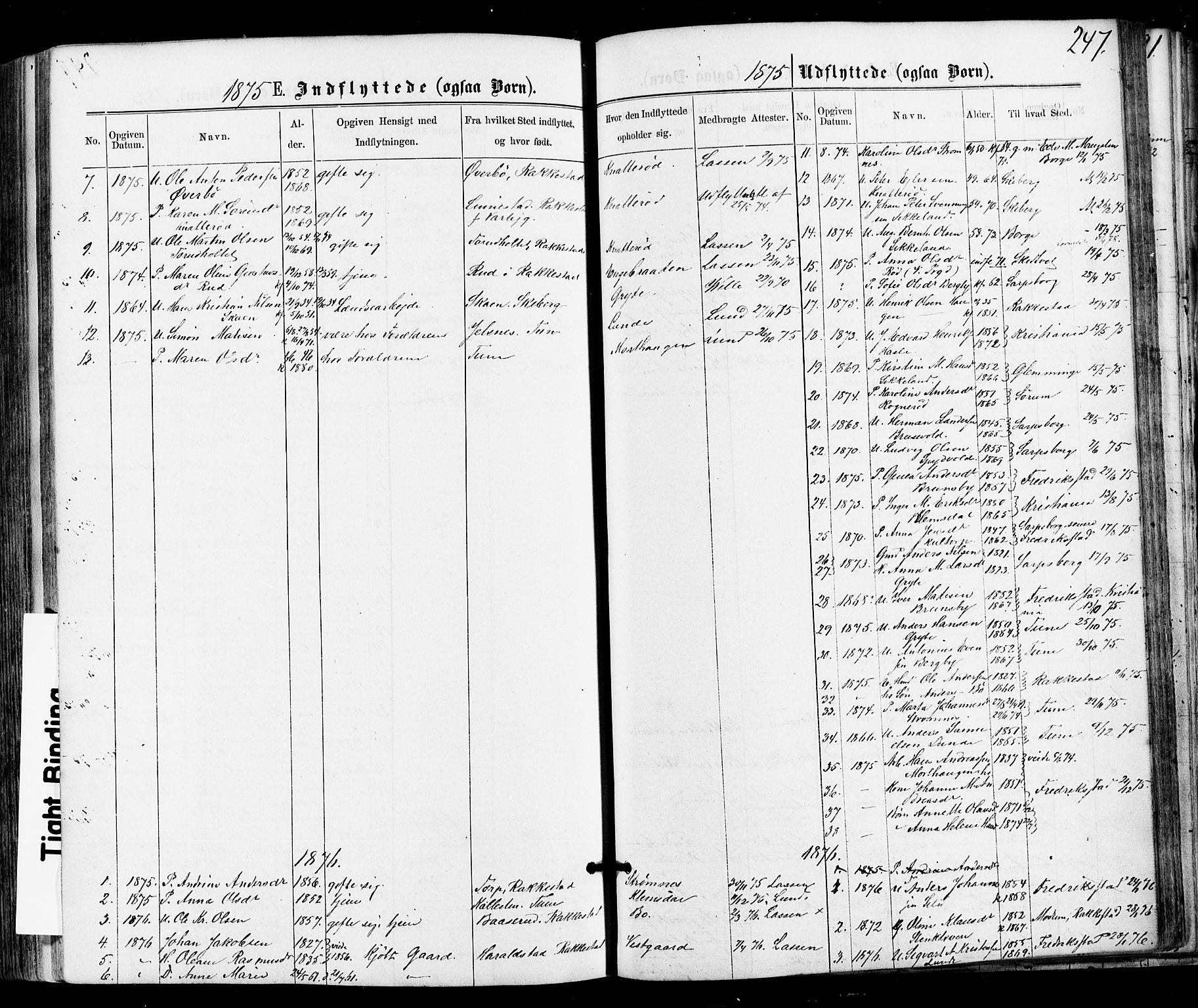 Varteig prestekontor Kirkebøker, AV/SAO-A-10447a/F/Fa/L0001: Ministerialbok nr. 1, 1861-1877, s. 247