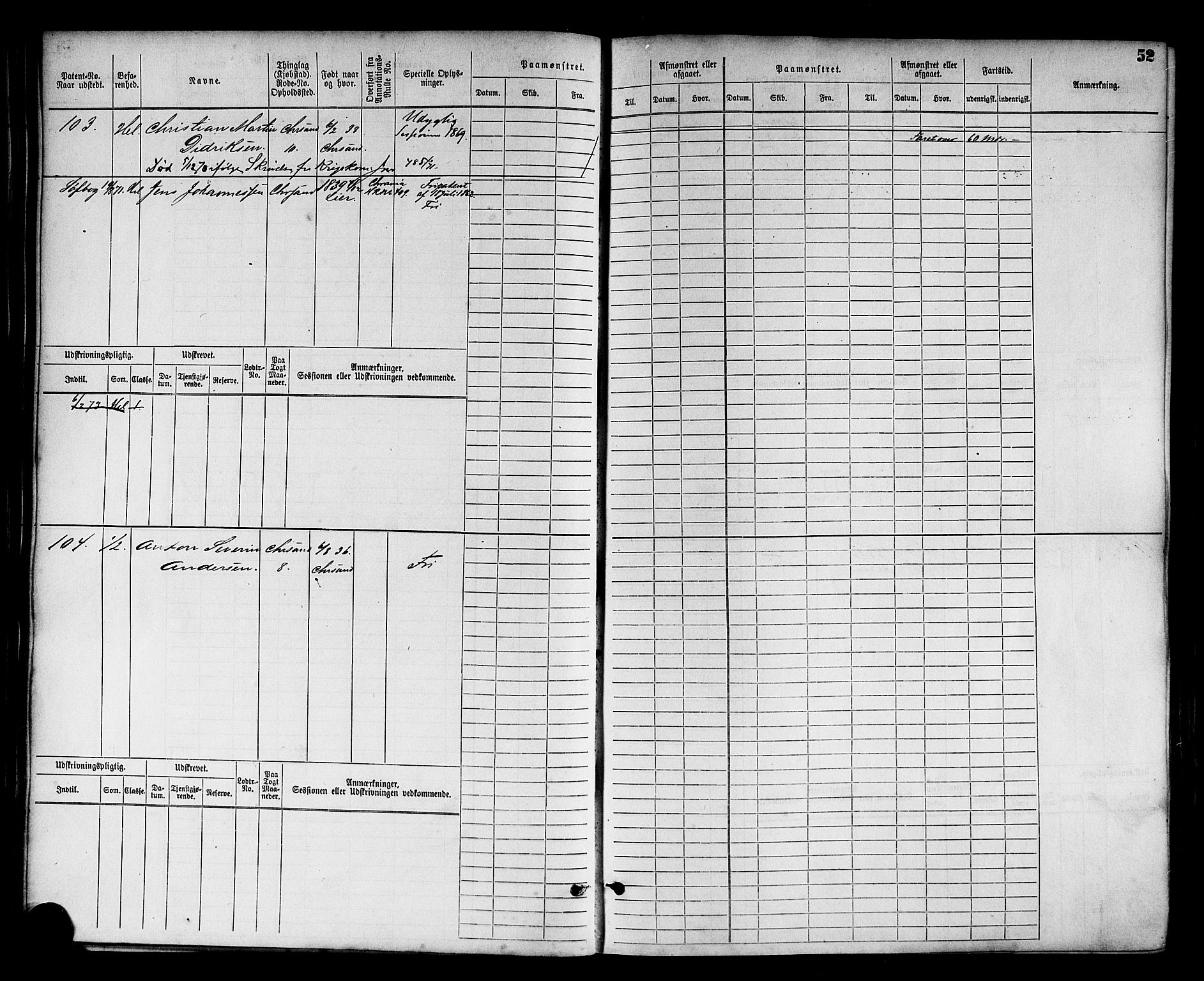 Kristiansand mønstringskrets, AV/SAK-2031-0015/F/Fb/L0003: Hovedrulle nr 1-762, I-10, 1860-1911, s. 62