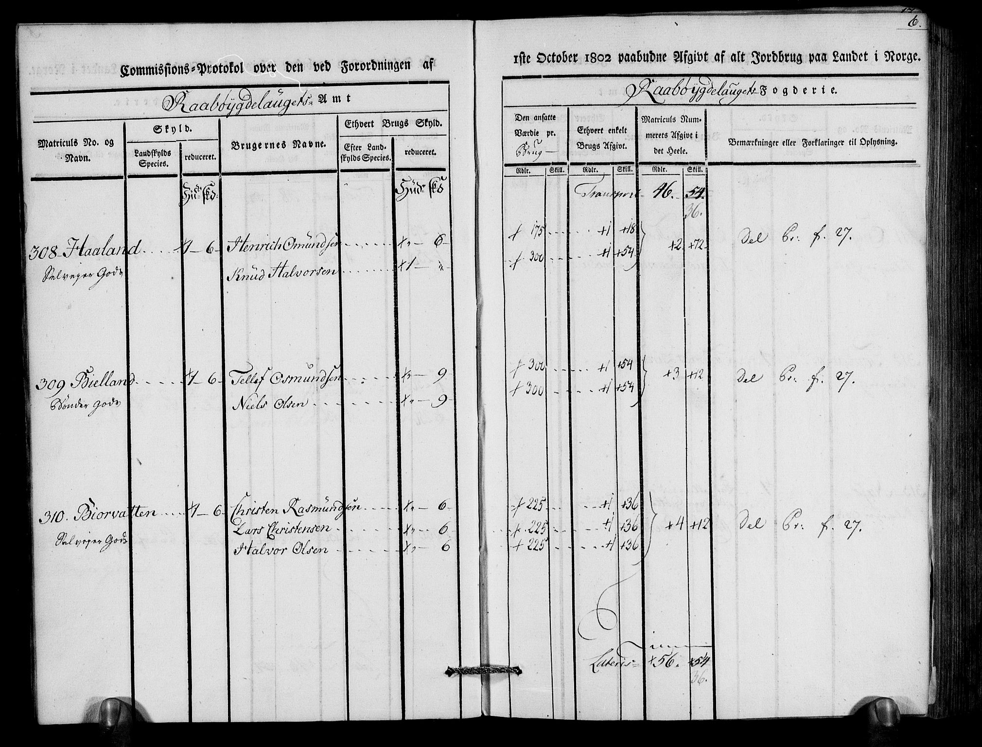 Rentekammeret inntil 1814, Realistisk ordnet avdeling, AV/RA-EA-4070/N/Ne/Nea/L0083: Råbyggelag fogderi. Kommisjonsprotokoll for Østre Råbyggelagets sorenskriveri, 1803, s. 8