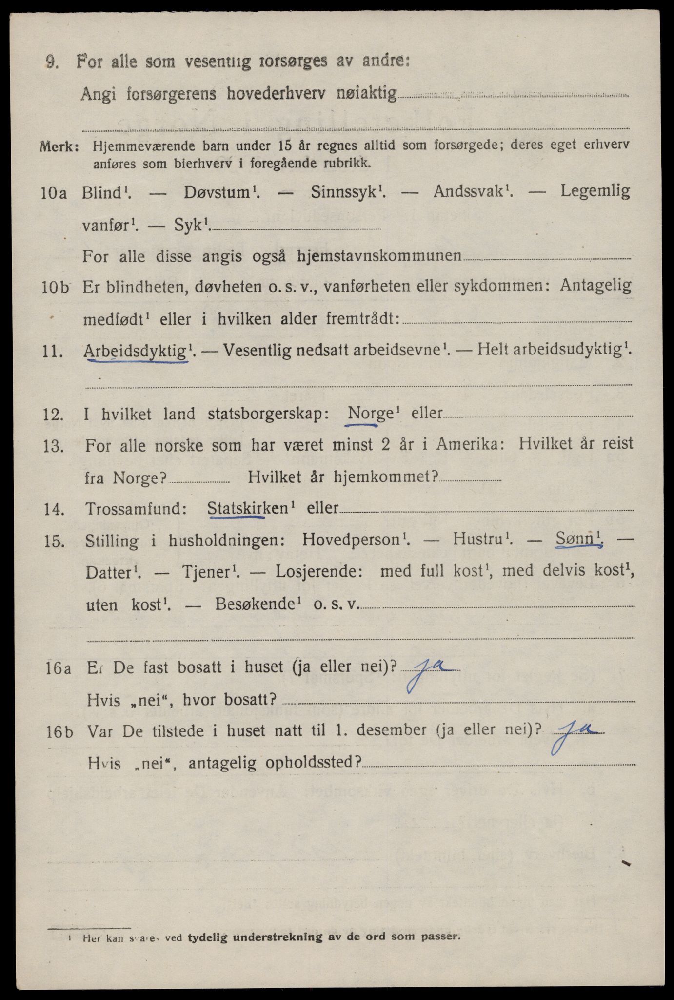 SAST, Folketelling 1920 for 1134 Suldal herred, 1920, s. 3925