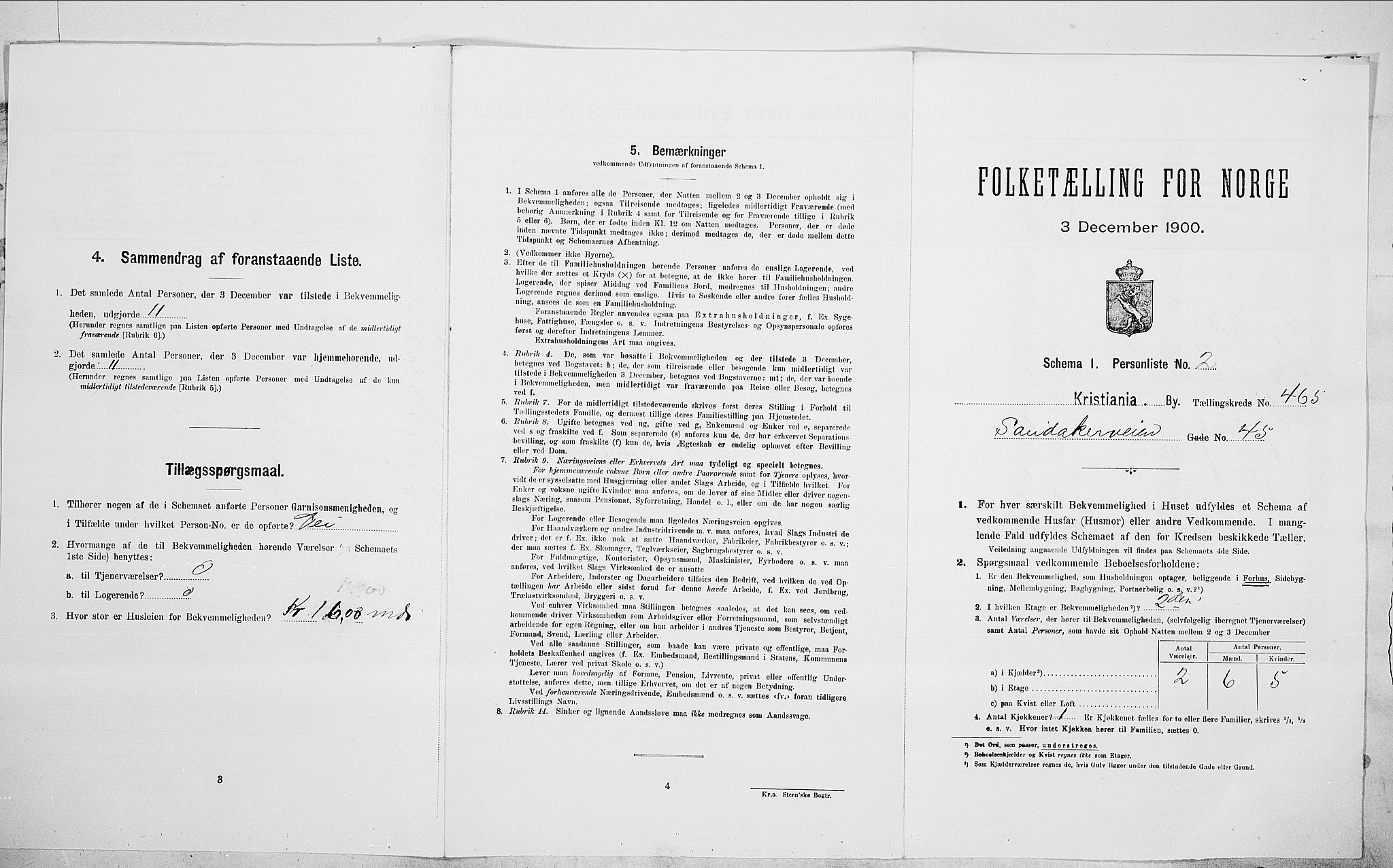 SAO, Folketelling 1900 for 0301 Kristiania kjøpstad, 1900, s. 78371