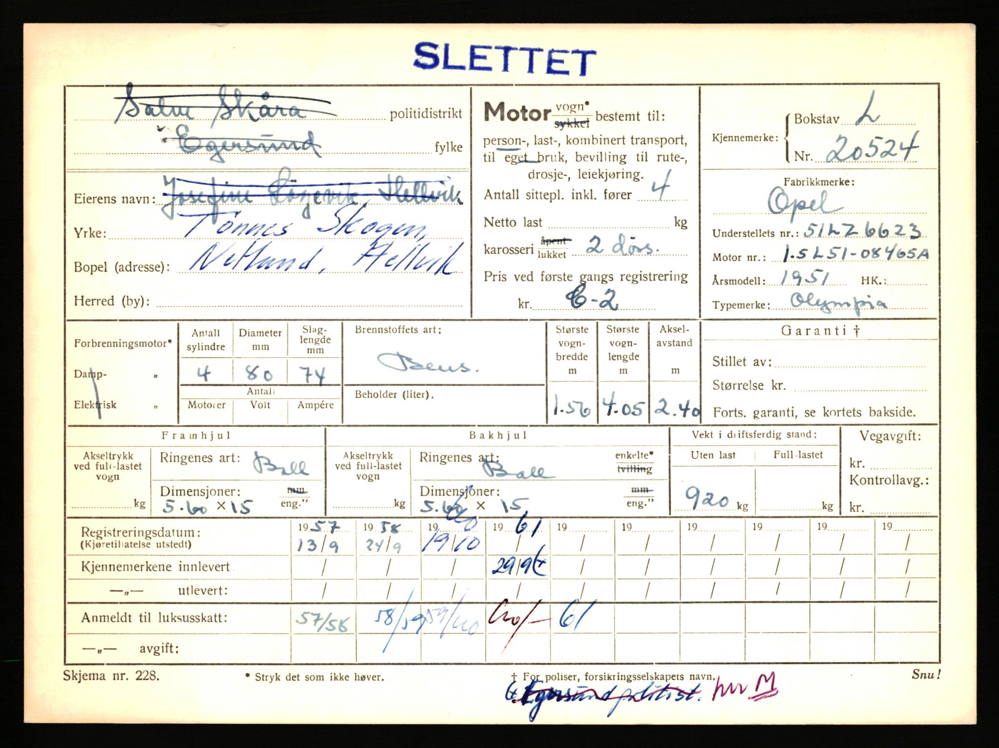 Stavanger trafikkstasjon, AV/SAST-A-101942/0/F/L0037: L-20500 - L-21499, 1930-1971, s. 93