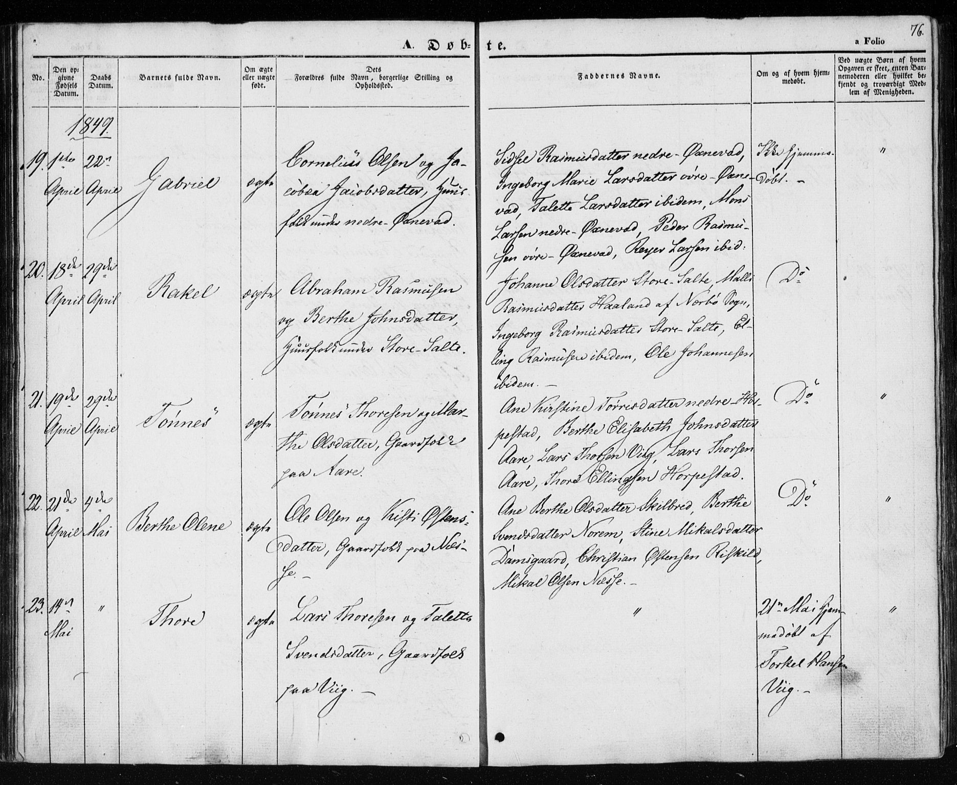 Klepp sokneprestkontor, SAST/A-101803/001/3/30BA/L0004: Ministerialbok nr. A 4, 1842-1852, s. 76