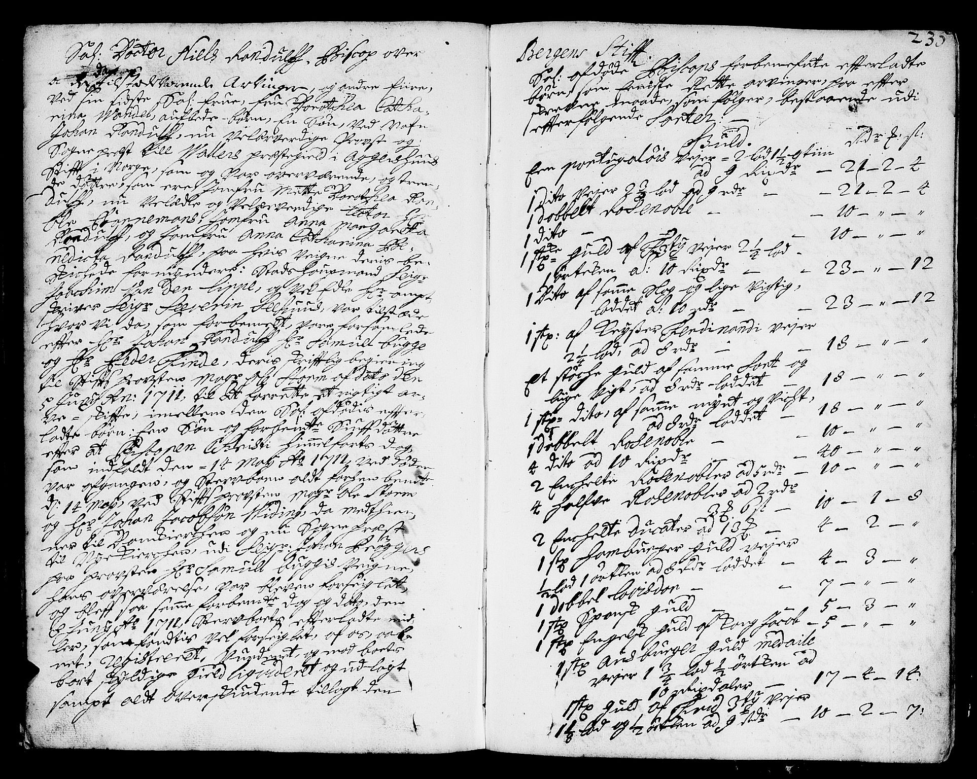 Bergen domprosti*, SAB/-, 1680-1720, s. 234b-235a
