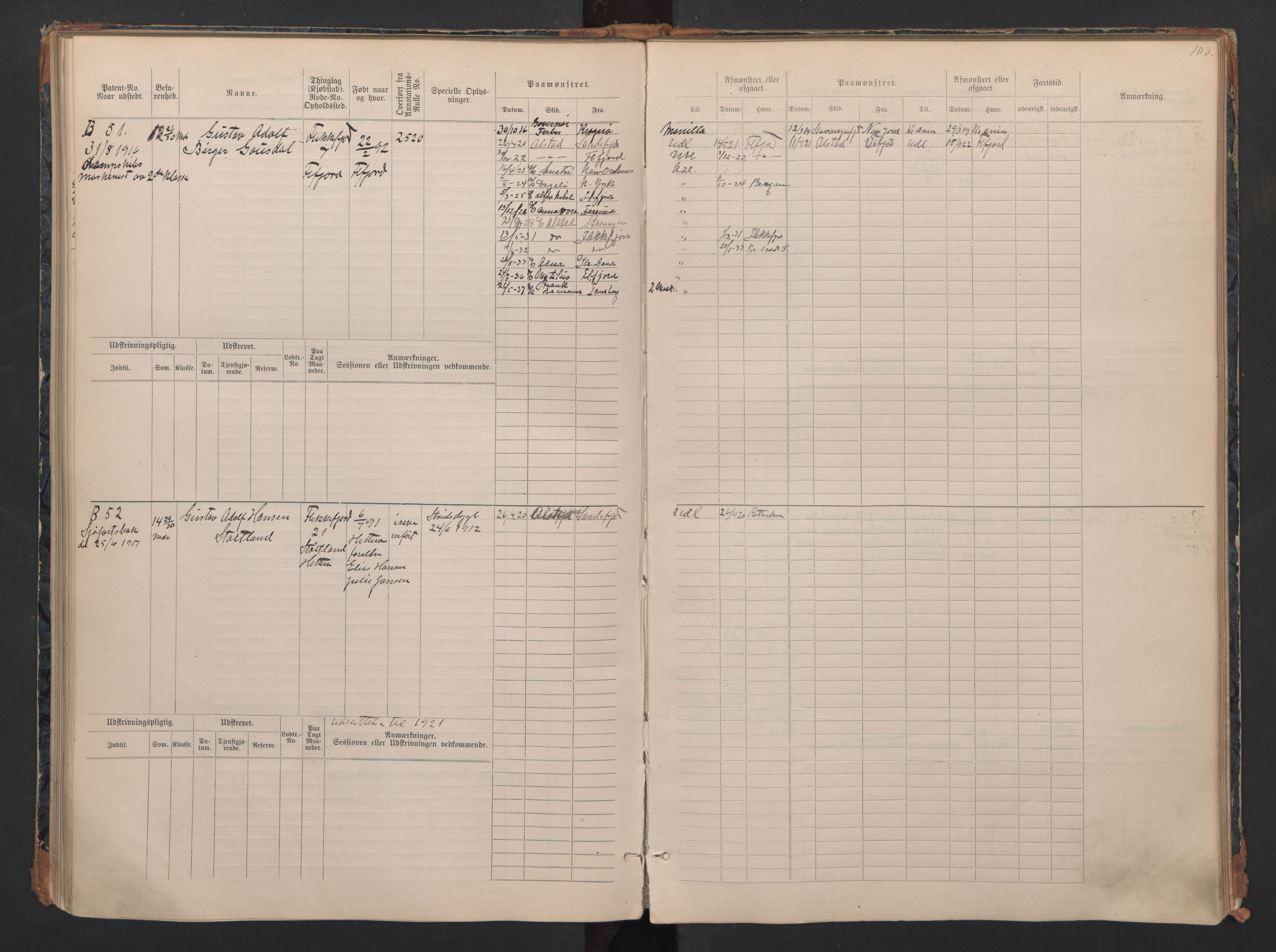 Flekkefjord mønstringskrets, SAK/2031-0018/F/Fb/L0012: Hovedrulle nr 1-144 med register, annotasjonsrulle diverse nr, Æ-9, 1895-1948, s. 55