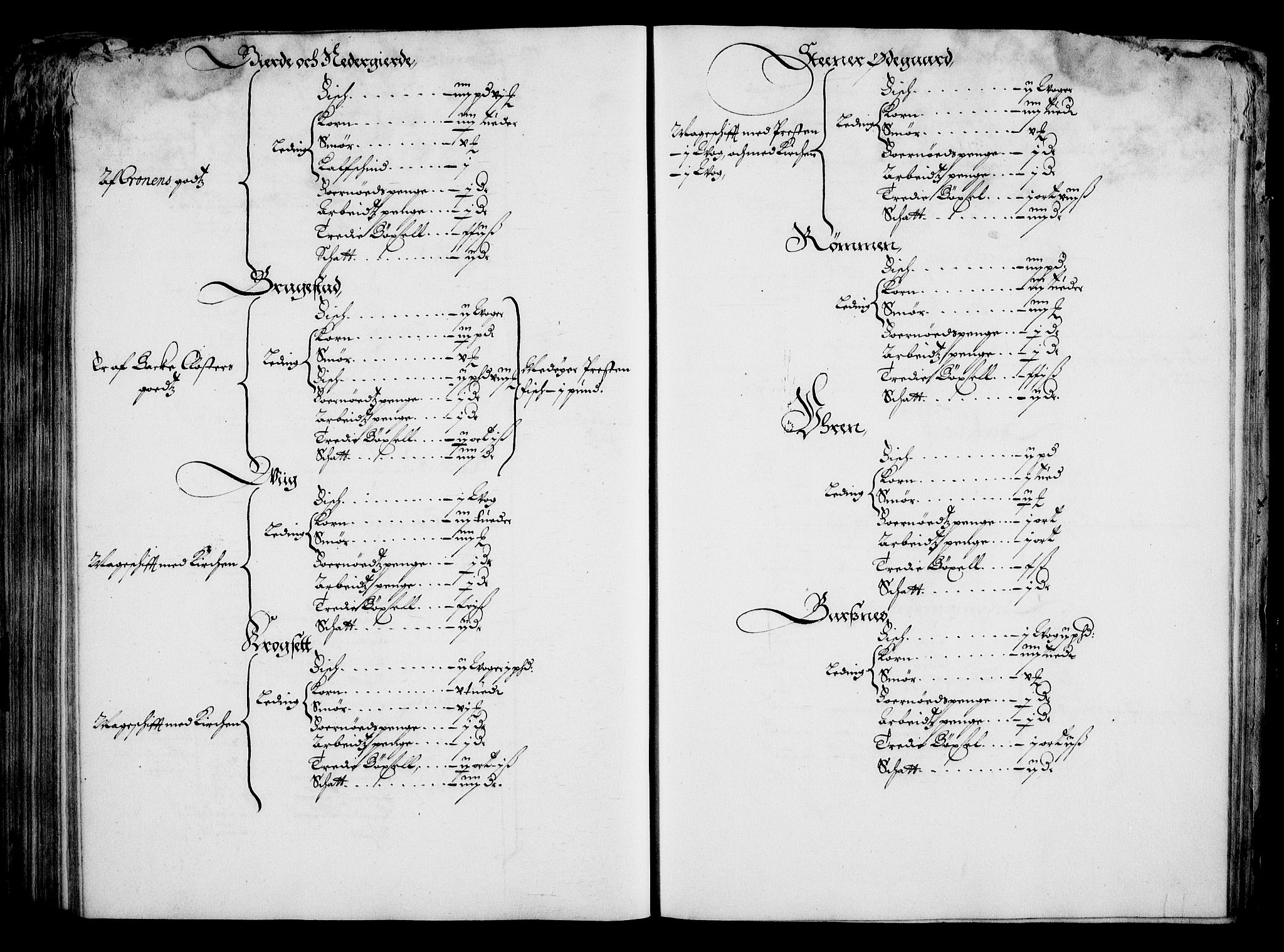 Rentekammeret inntil 1814, Realistisk ordnet avdeling, RA/EA-4070/On/L0001/0001: Statens gods / [Jj 1]: Jordebok over Hannibal Sehesteds gods, 1651, s. 204