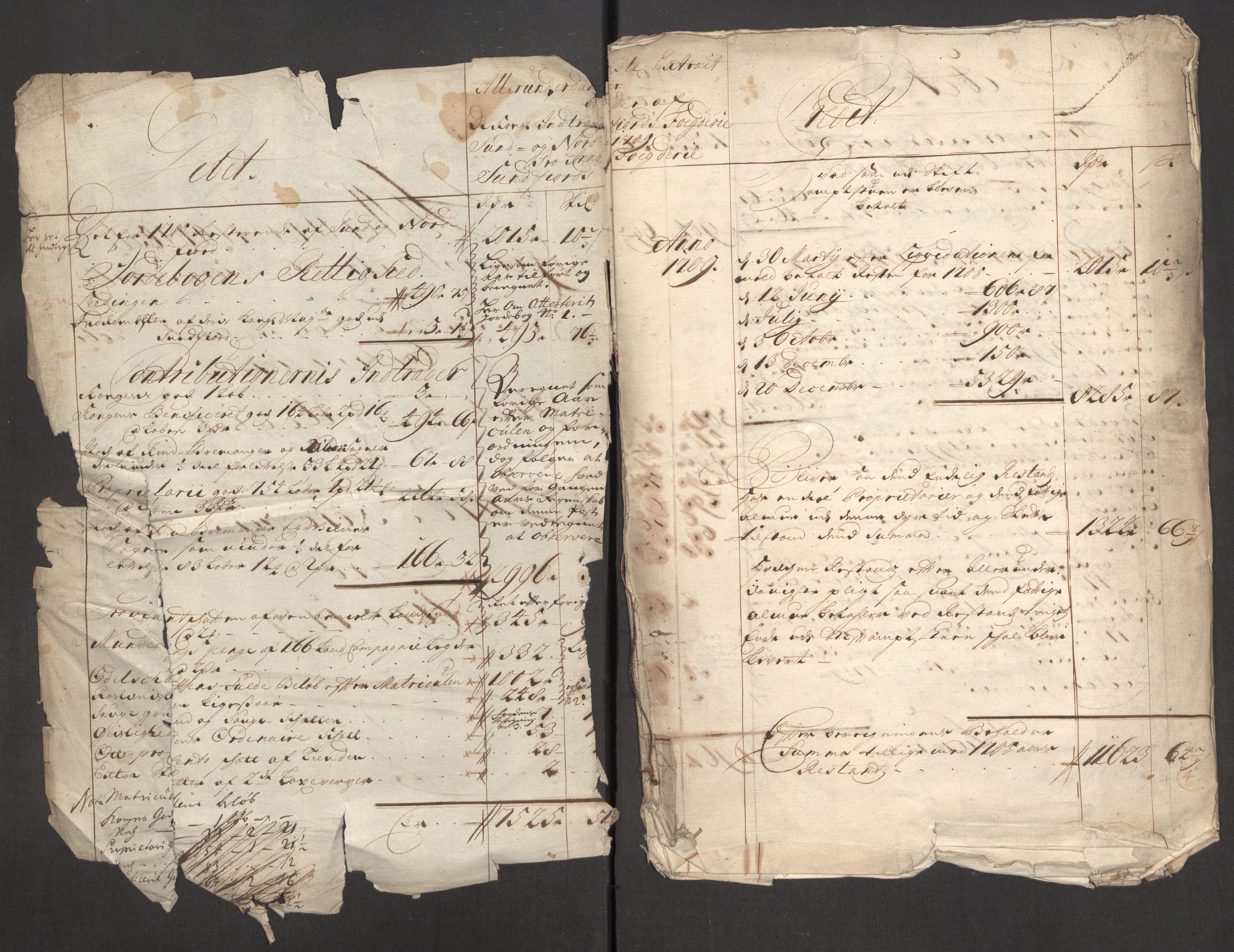 Rentekammeret inntil 1814, Reviderte regnskaper, Fogderegnskap, AV/RA-EA-4092/R53/L3432: Fogderegnskap Sunn- og Nordfjord, 1709, s. 5