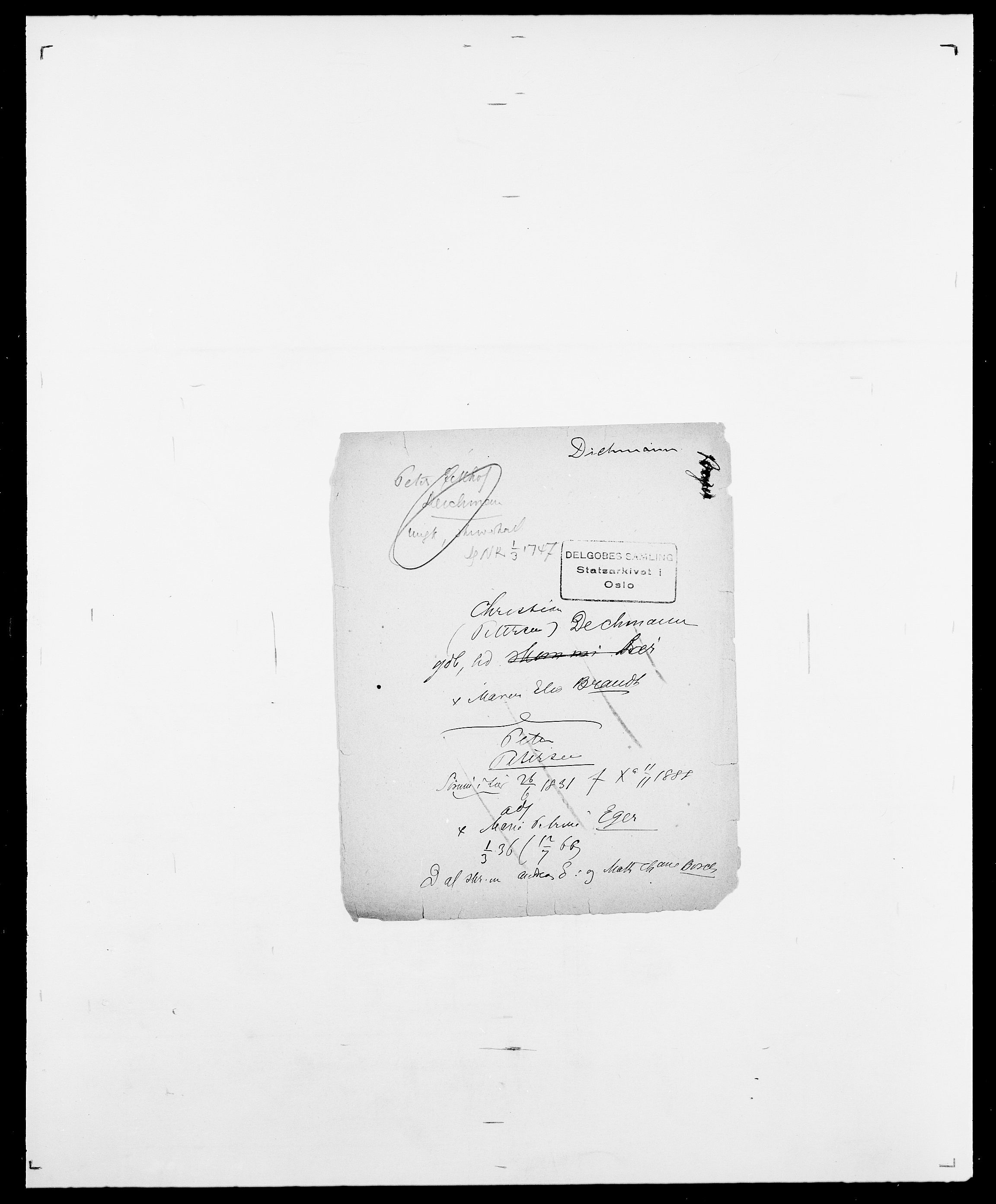 Delgobe, Charles Antoine - samling, SAO/PAO-0038/D/Da/L0009: Dahl - v. Düren, s. 521