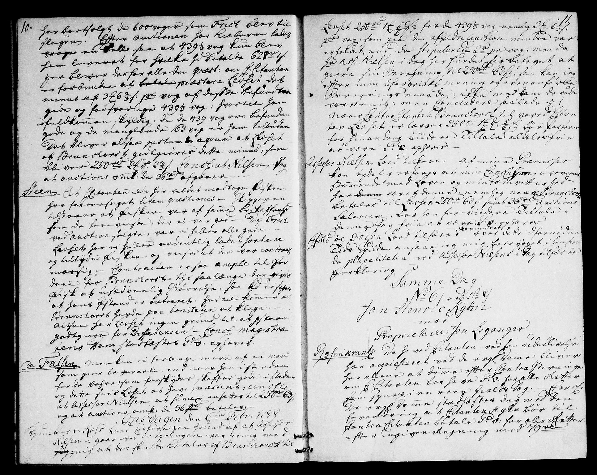 Overhoffretten 1667-1797, AV/RA-EA-2884/Ac/L0225: Voteringsprotokoll, 1788, s. 10-11