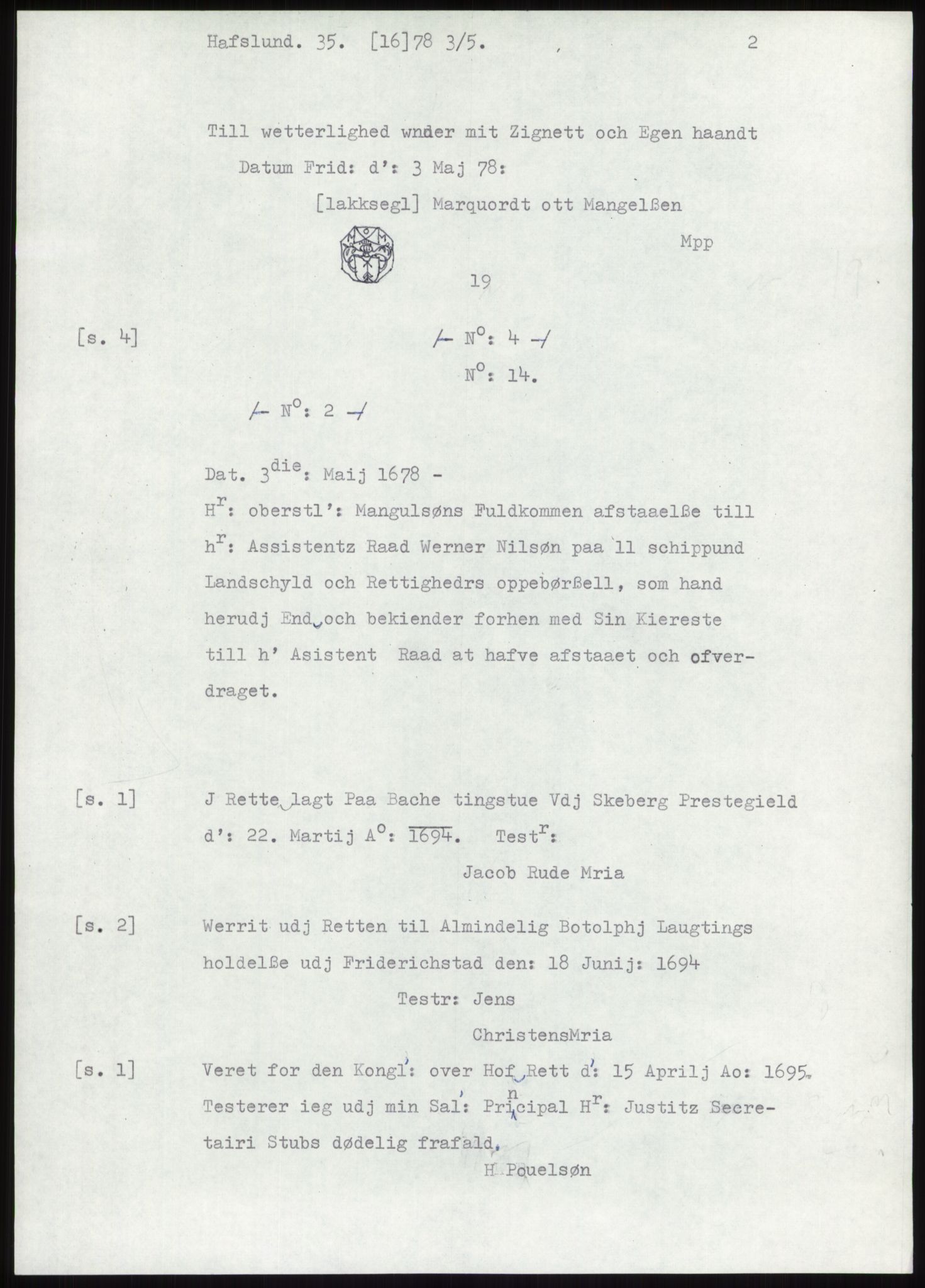 Samlinger til kildeutgivelse, Diplomavskriftsamlingen, AV/RA-EA-4053/H/Ha, s. 267