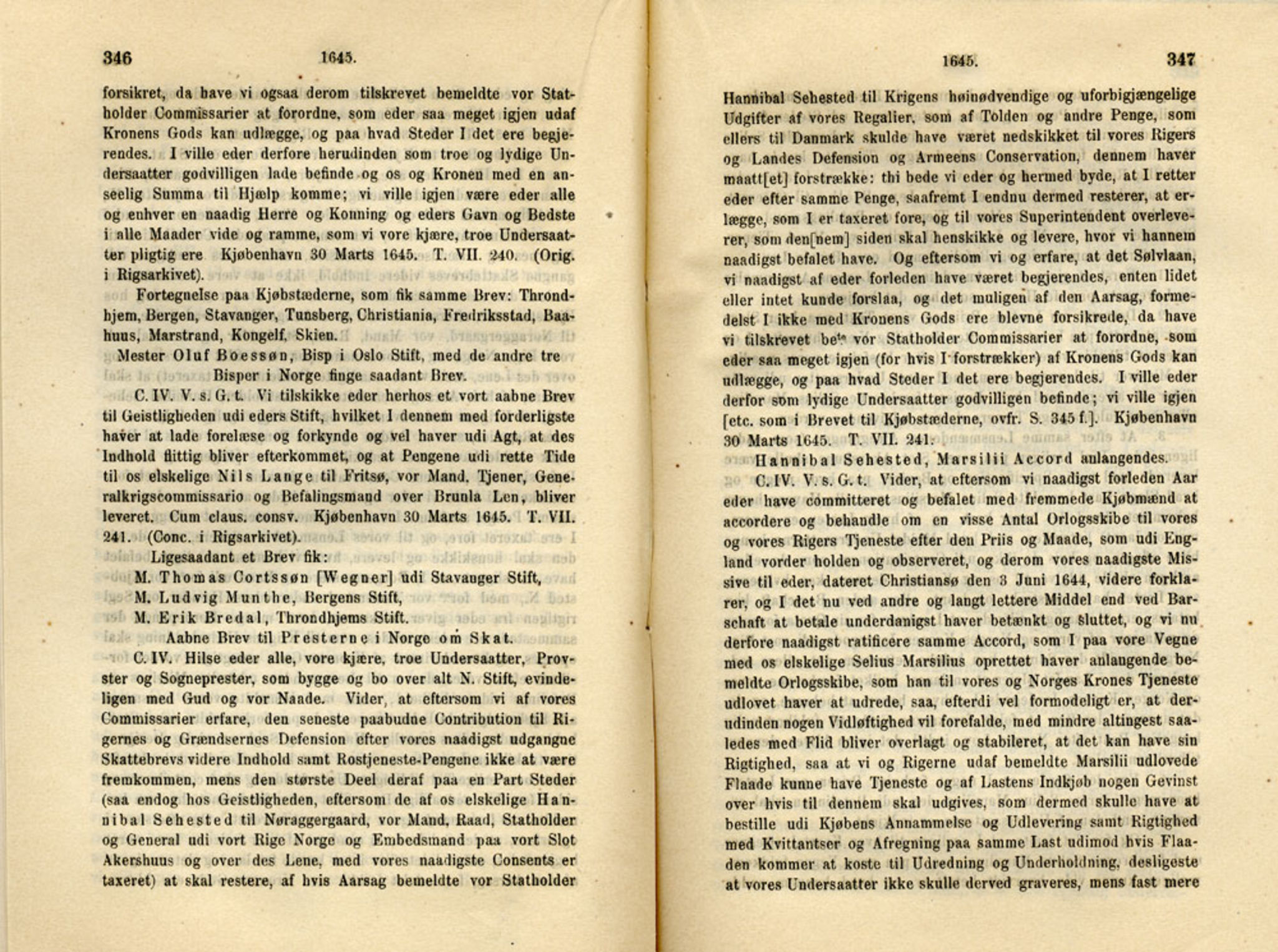 Publikasjoner utgitt av Det Norske Historiske Kildeskriftfond, PUBL/-/-/-: Norske Rigs-Registranter, bind 8, 1641-1648, s. 346-347