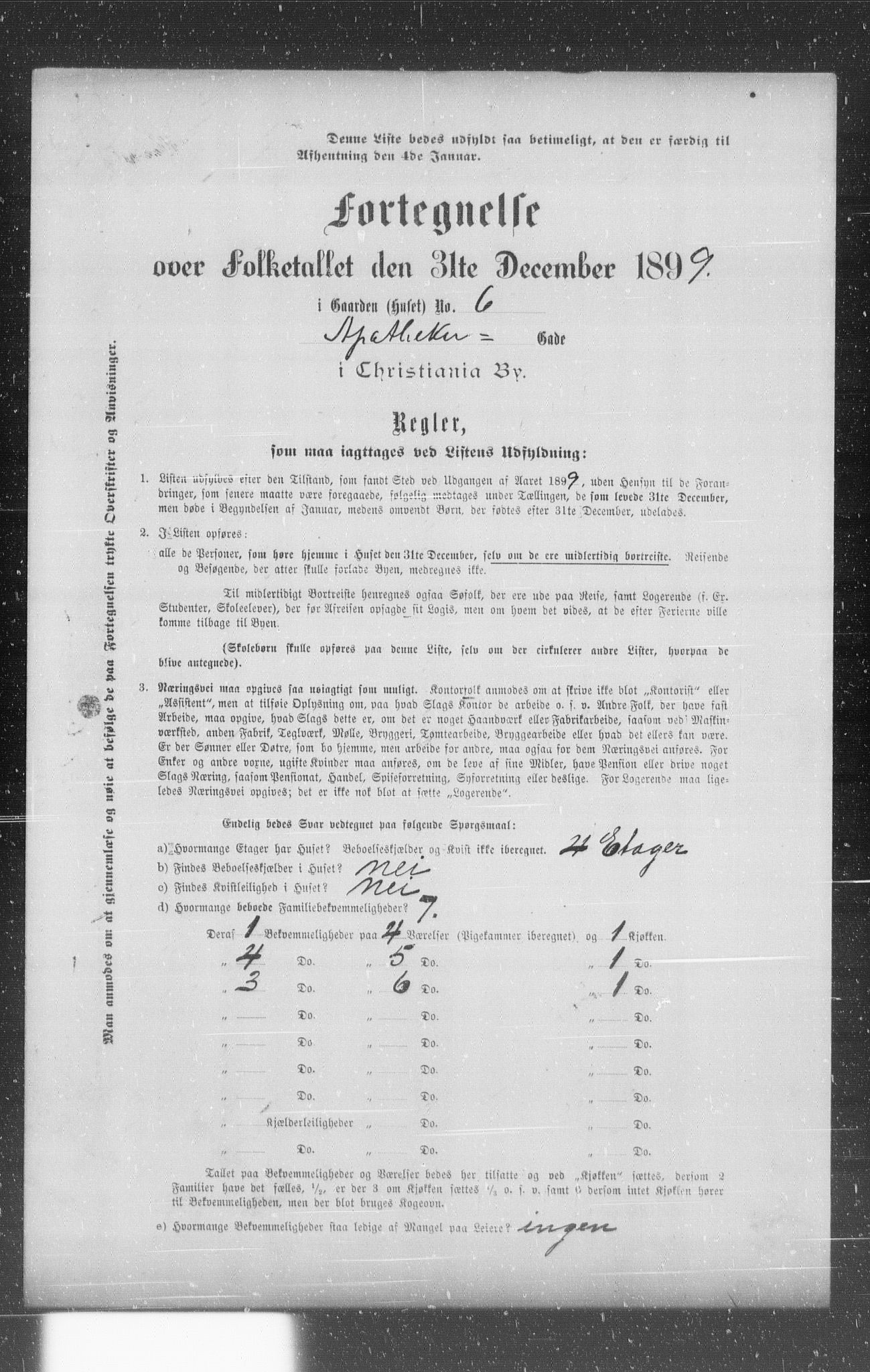 OBA, Kommunal folketelling 31.12.1899 for Kristiania kjøpstad, 1899, s. 303