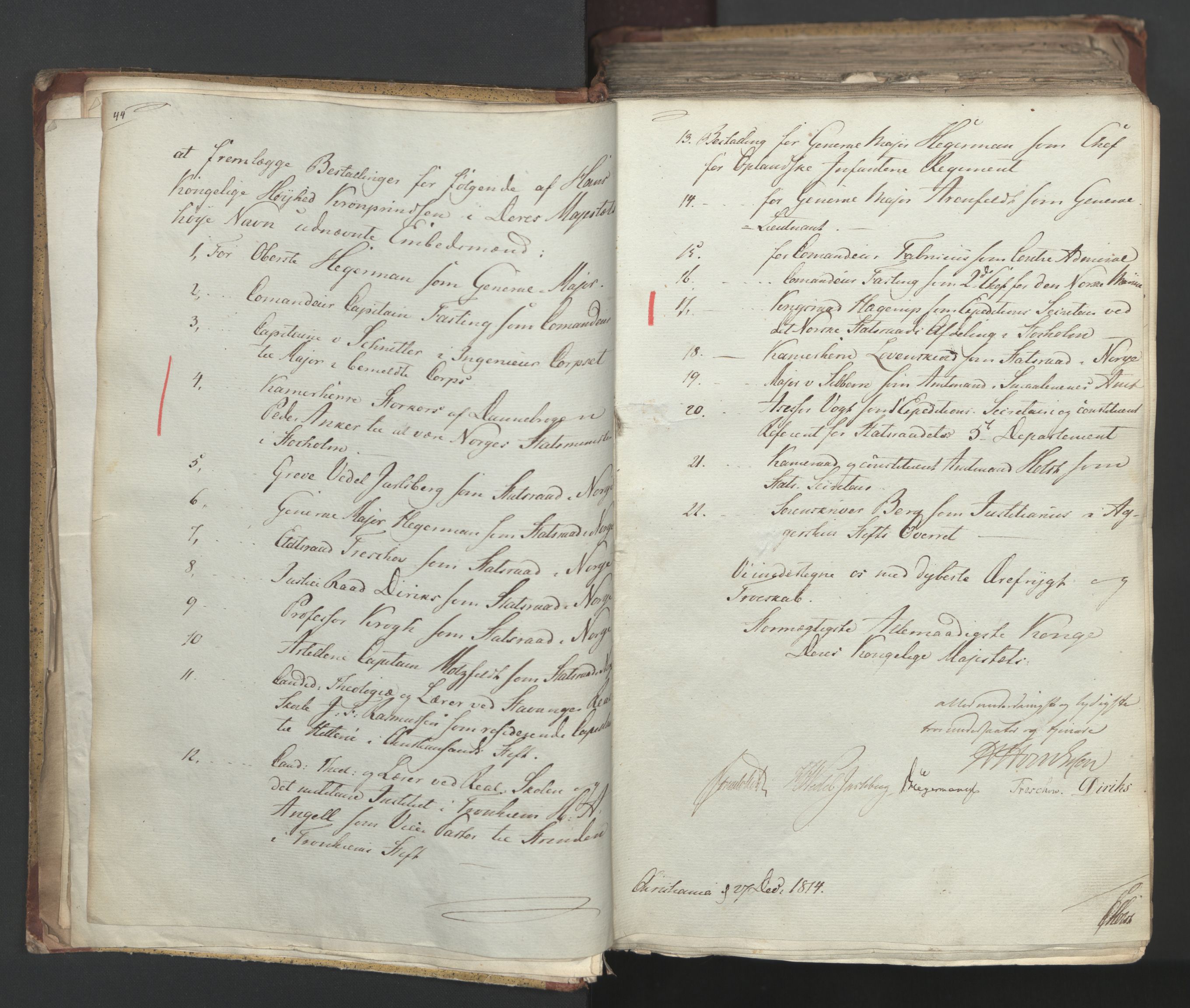Statsrådsavdelingen i Stockholm, AV/RA-S-1003/D/Da/L0001: Regjeringsinnstillinger nr. 1-262, 1814-1815, s. 17
