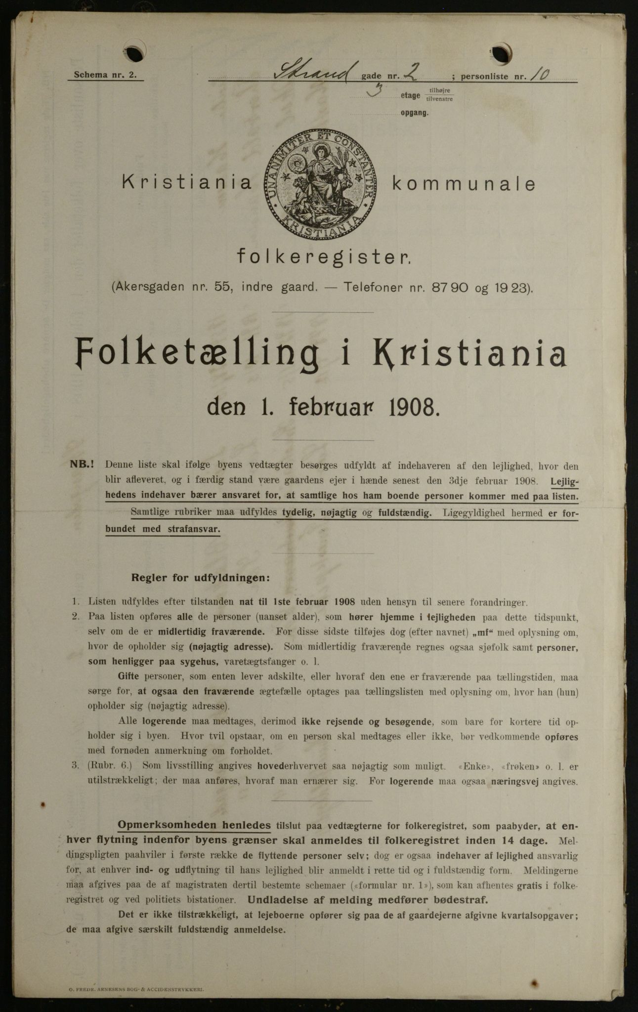 OBA, Kommunal folketelling 1.2.1908 for Kristiania kjøpstad, 1908, s. 93242