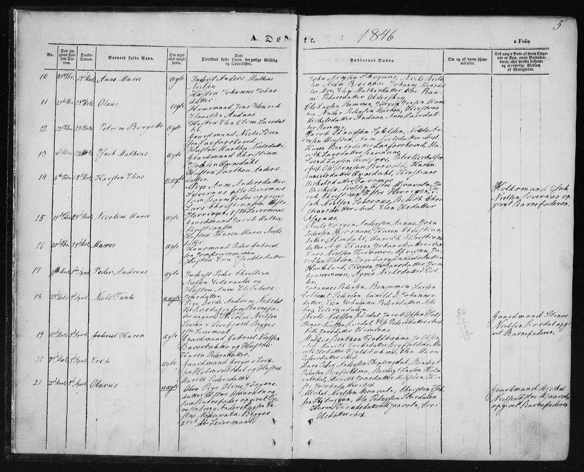 Ministerialprotokoller, klokkerbøker og fødselsregistre - Nordland, AV/SAT-A-1459/820/L0291: Ministerialbok nr. 820A12, 1846-1854, s. 5