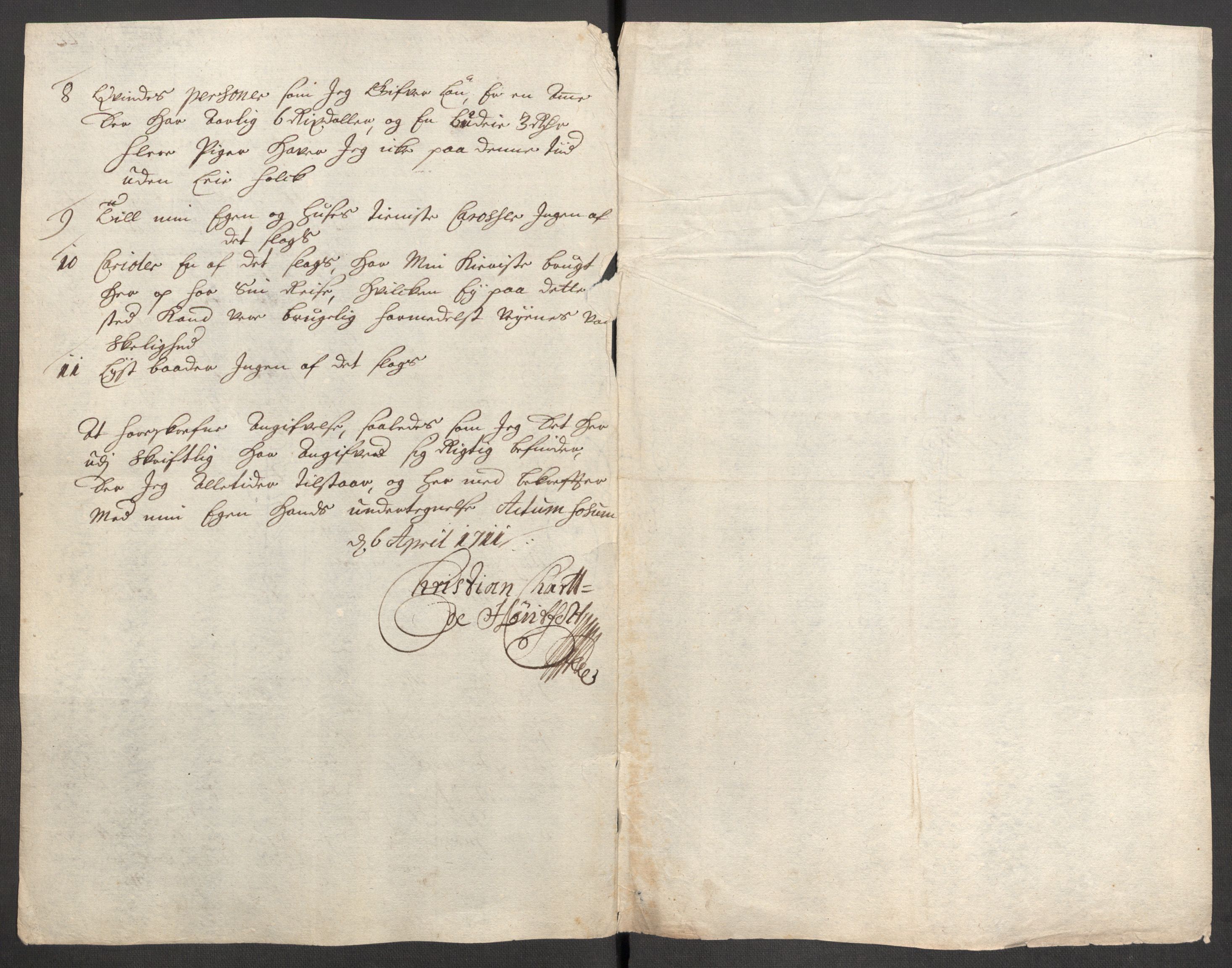 Rentekammeret inntil 1814, Reviderte regnskaper, Fogderegnskap, AV/RA-EA-4092/R63/L4319: Fogderegnskap Inderøy, 1711, s. 285