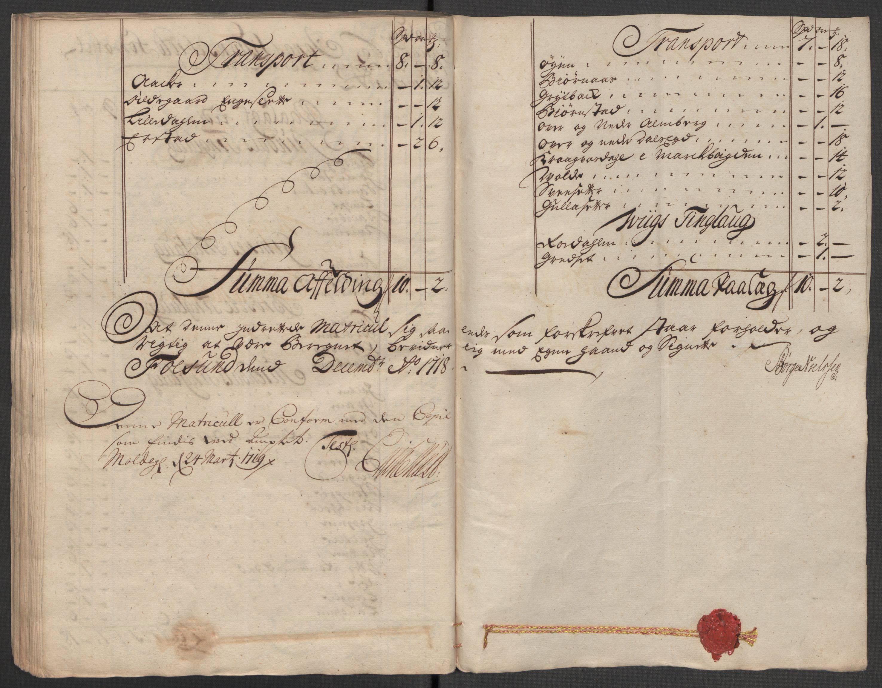 Rentekammeret inntil 1814, Reviderte regnskaper, Fogderegnskap, RA/EA-4092/R56/L3751: Fogderegnskap Nordmøre, 1718, s. 76