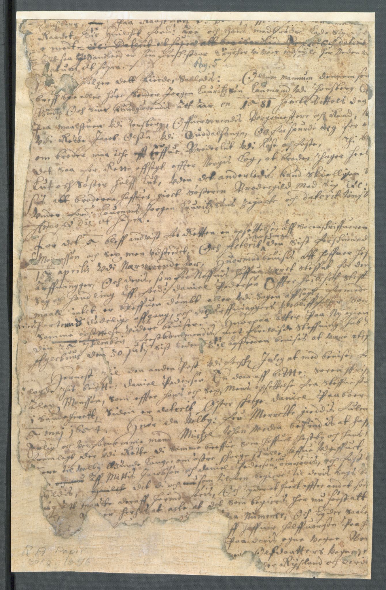 Riksarkivets diplomsamling, AV/RA-EA-5965/F02/L0166: Dokumenter, 1654-1656, s. 266